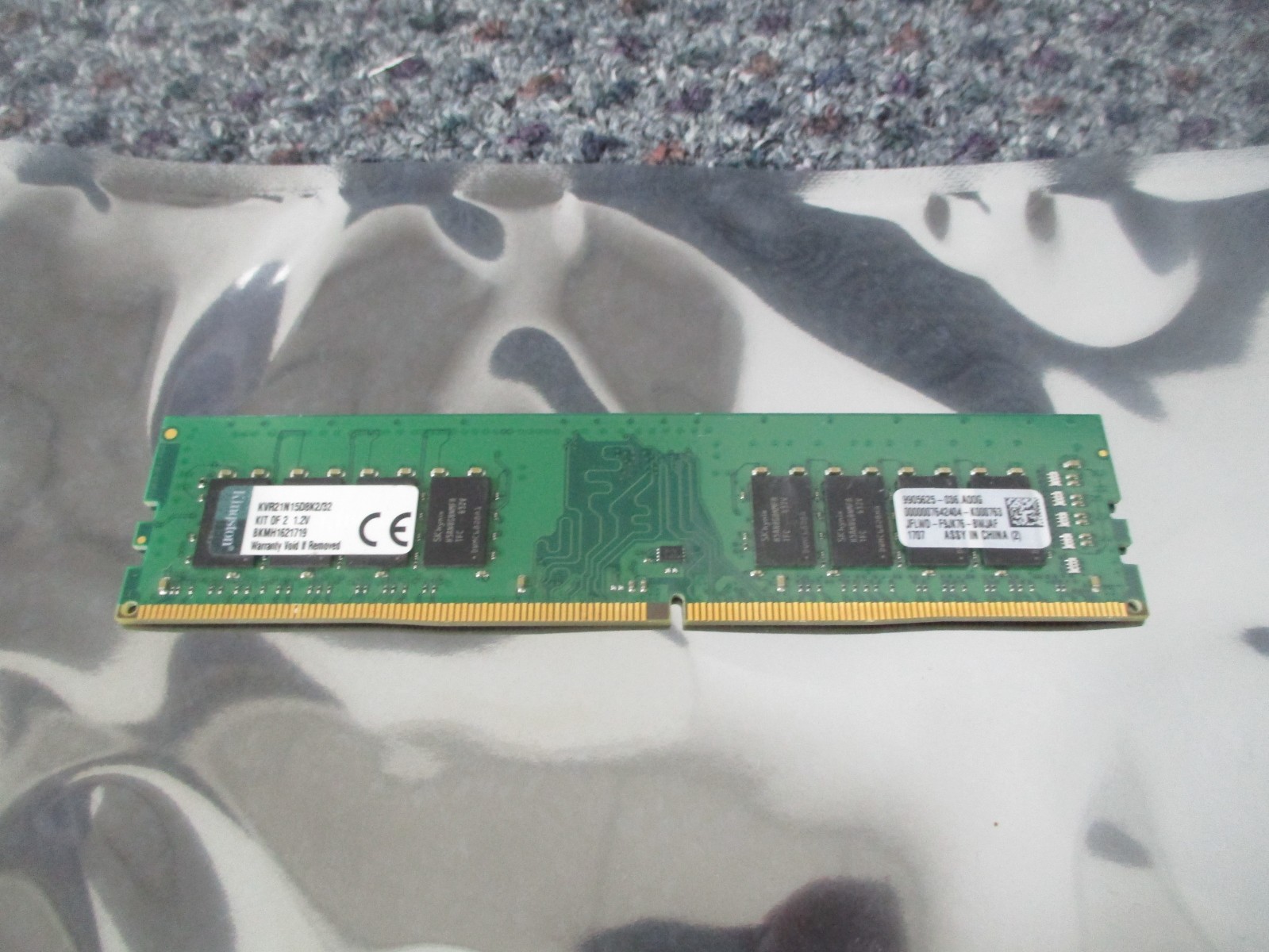 Kingston KVR21N15D8K2/32 16GB 2Rx8 DDR4-2133 Desktop Memory RAM (1x 16G)