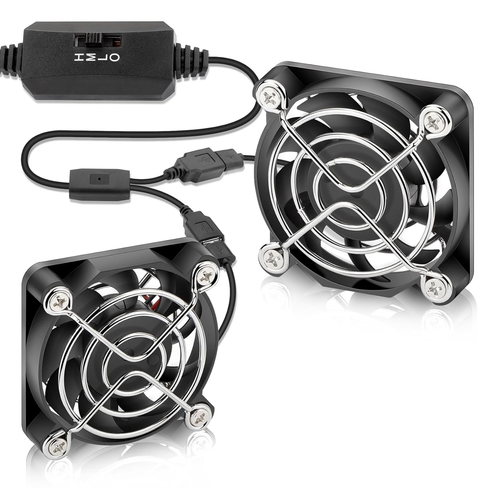 50mm x 10mm USB Computer Case Fan with Adjustable Speed 3 Speeds Mini Cooler