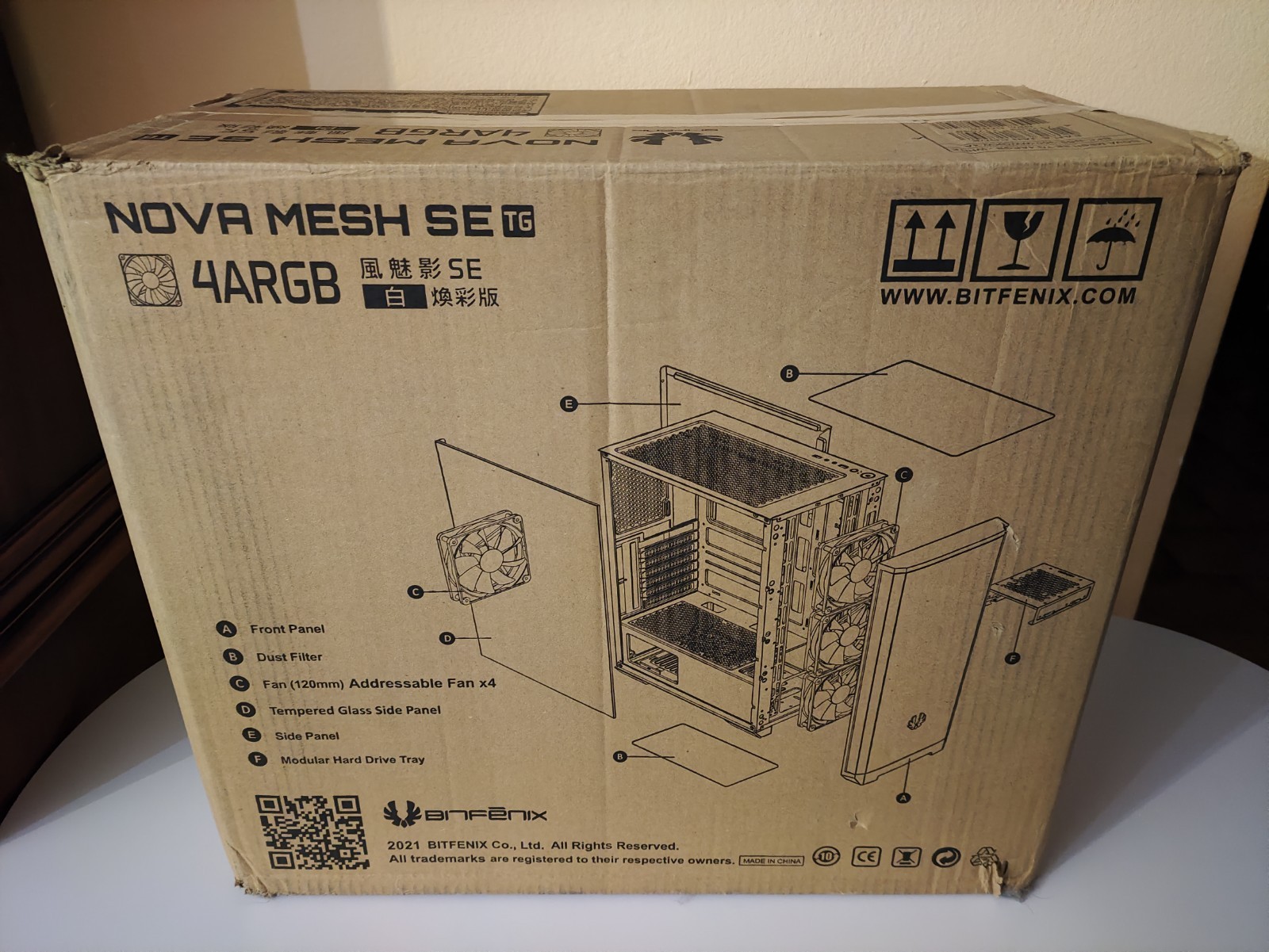 BitFenix Nova Mesh Se Size PC Case, White. For Shipping Contact Me.