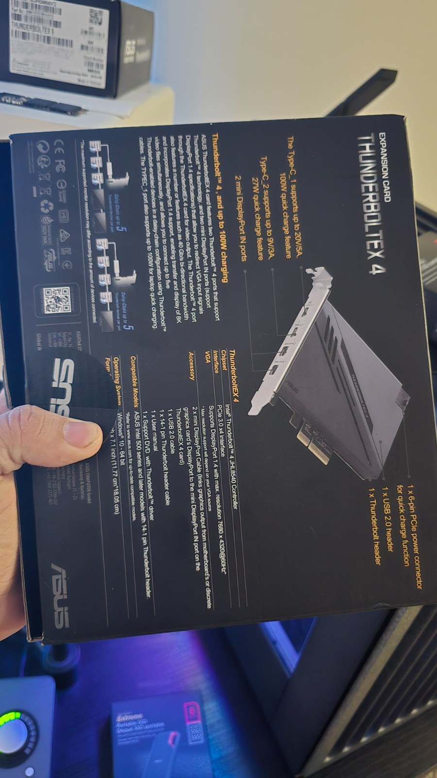 ASUS ThunderboltEX 4 with Intel® Thunderbolt™ 4 JHL 8540 Controller