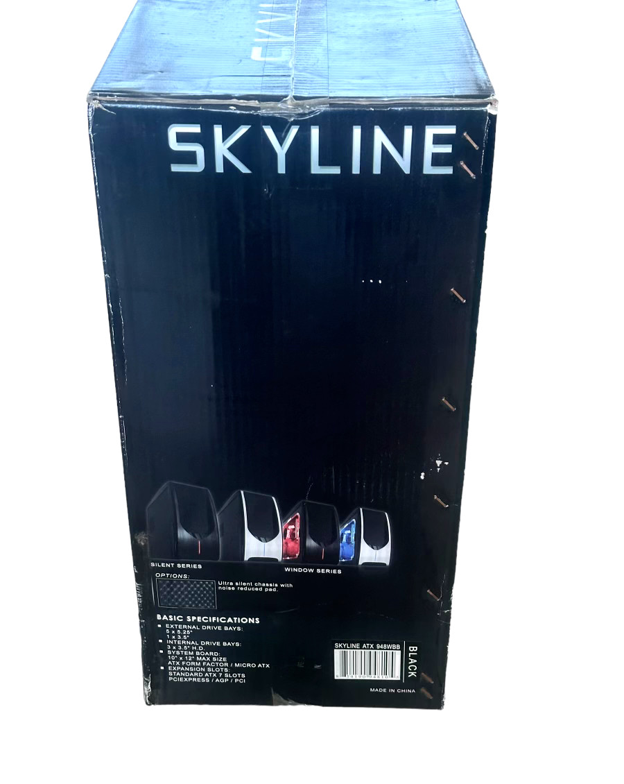 SKYLINE ATX Mid Tower Case PC Gaming Computer Case ATX 948WBB Black