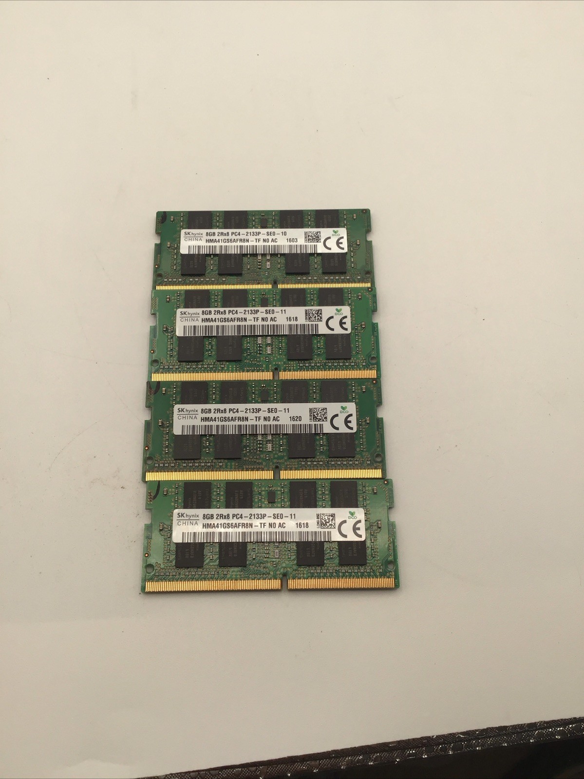 Lot of 4x SK Hynix China 8GB 2Rx8 PC4-2133P DDR4 SO-DIMM Laptop RAM