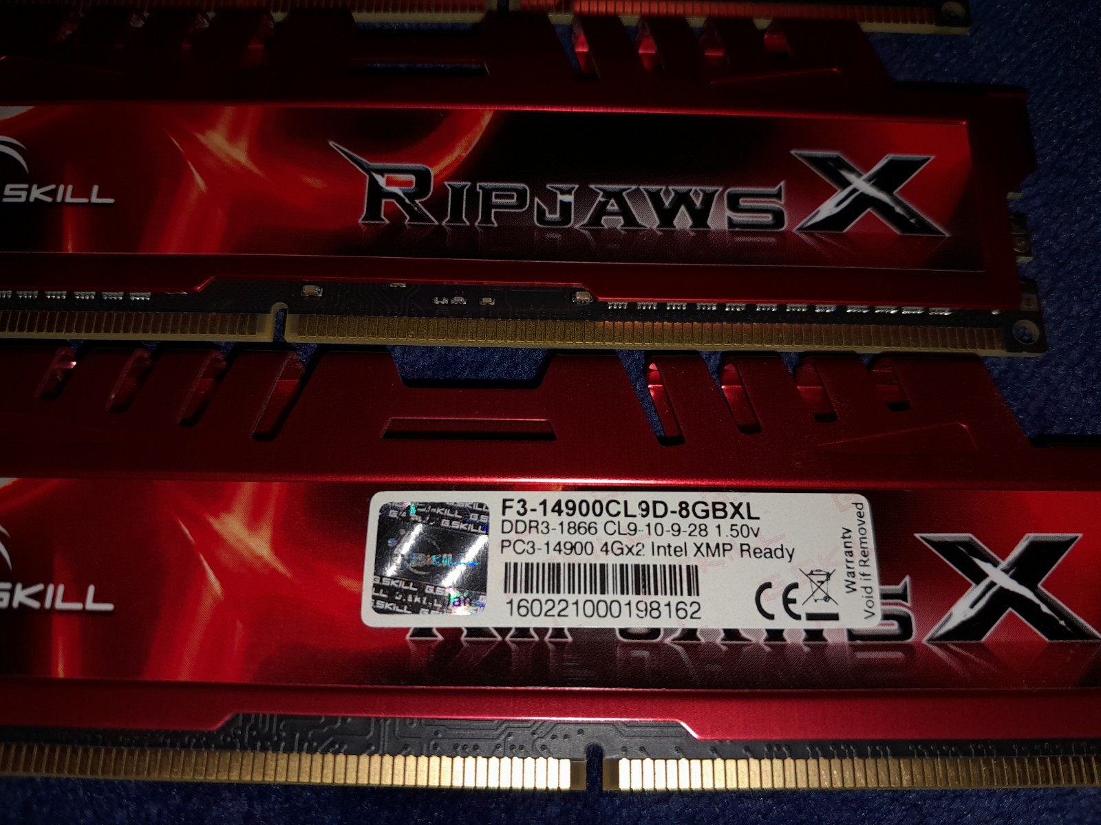 8GB GSkill RipJaws X Memory RAM DDR3 1866MHz XMP F3-14900CL9D-8GBXL H42a