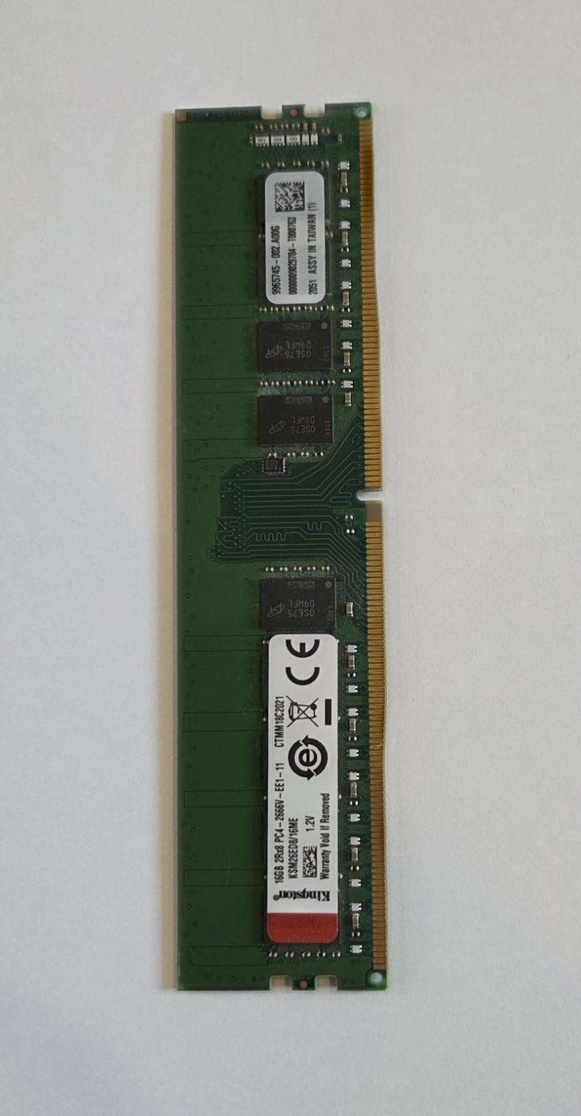 16GB Kingston DDR4 PC4-2666V ECC Unbuffered Server Memory 2Rx8 KSM26ED8/16ME