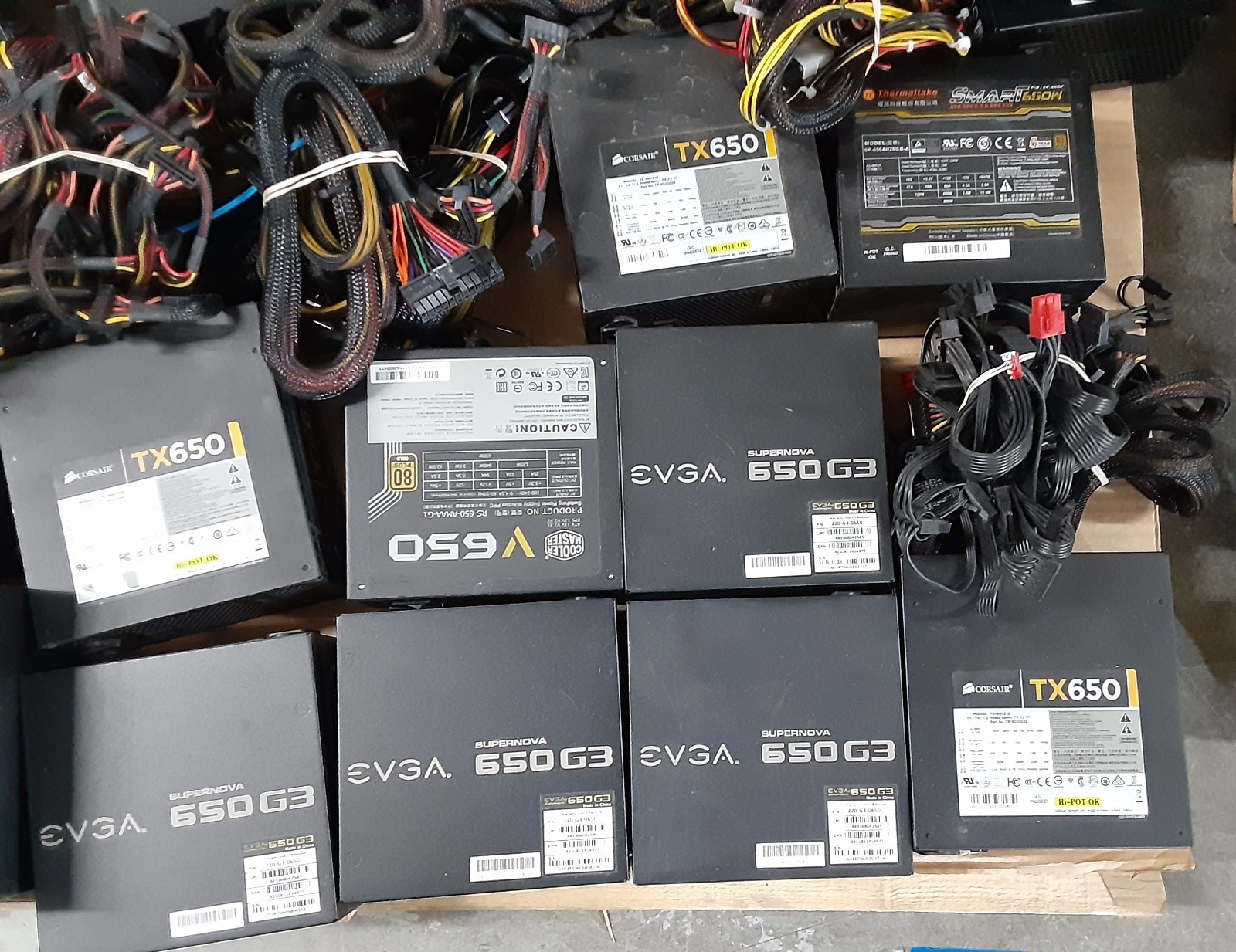 *LOT OF 6* Mixed Brand Power Supply Units | 500W-650W | See Photos/Description