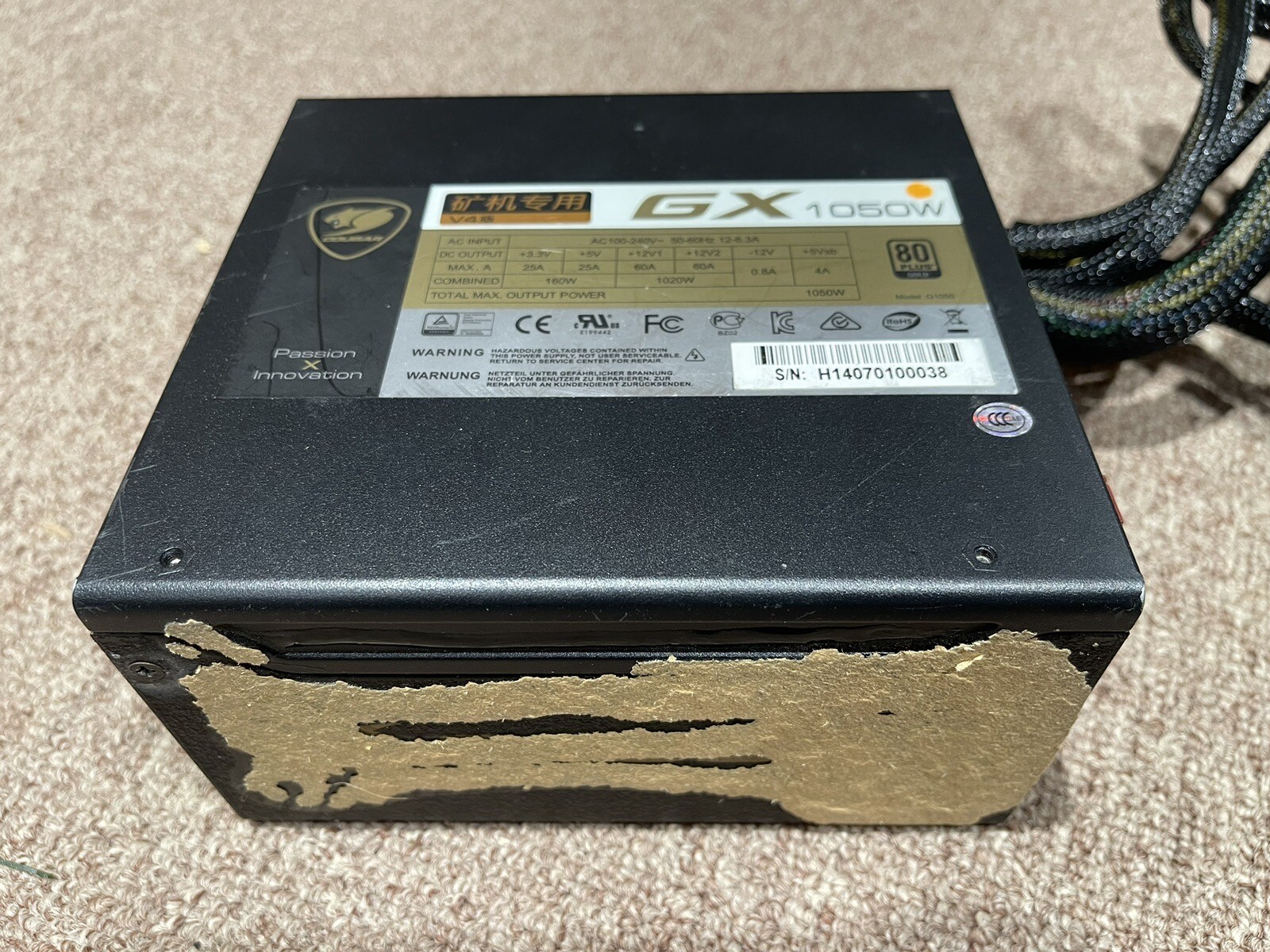 COUGAR-GX1050 1050W ATX12V 80 PLUS GOLD Certified Power Supply