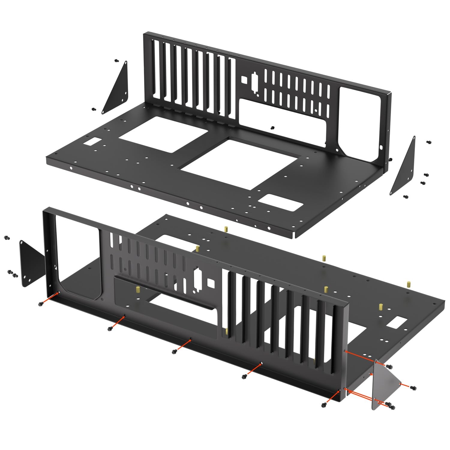 Open Air PC Case, Test Bench ATX Frame Computer black