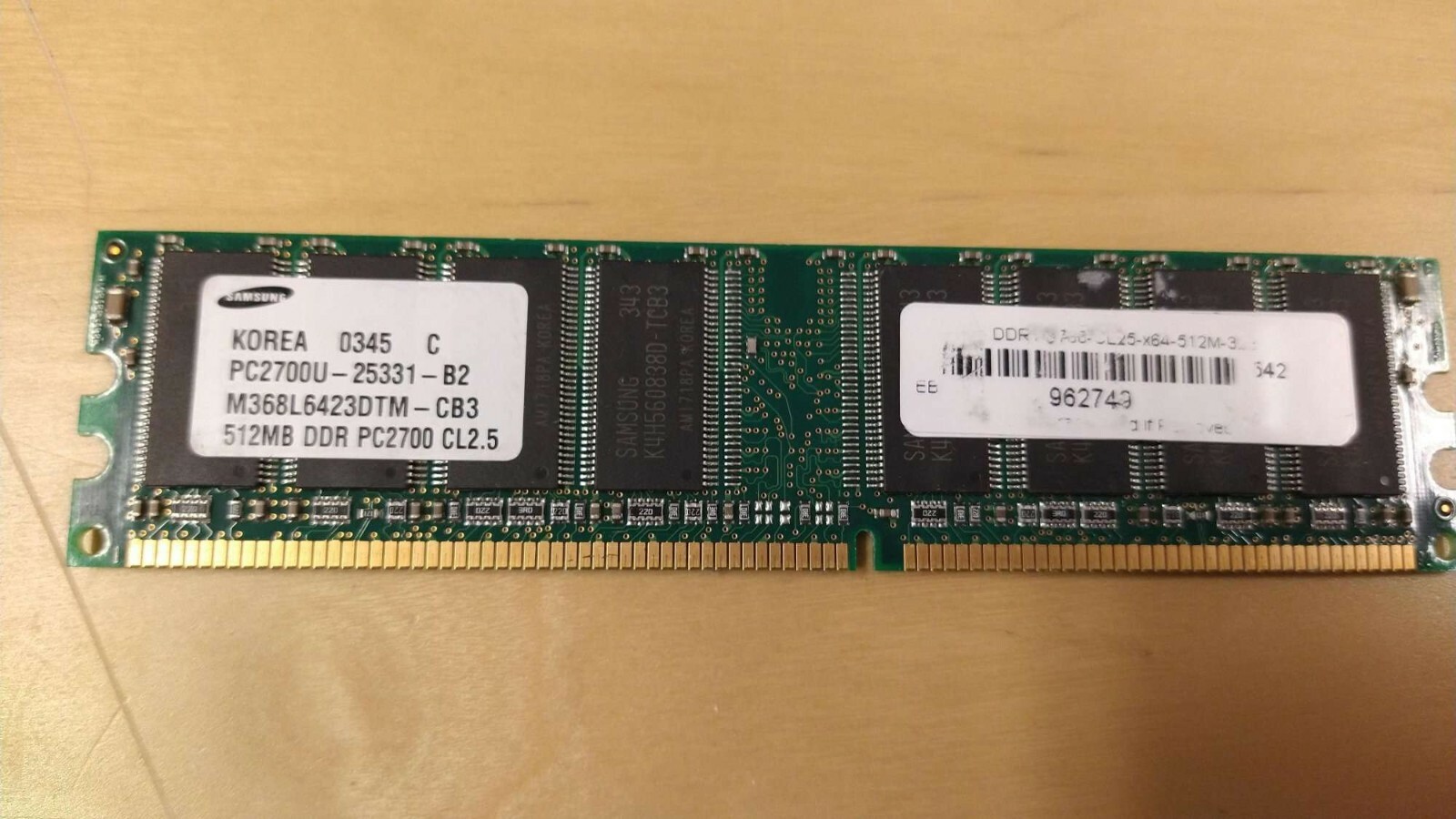 M368L6423DTM-CB3 Samsung 512MB PC2700 DDR-333MHz non-ECC Unbuffered lot of 15