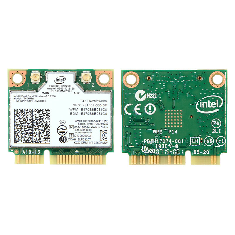 Wireless-AC 7260 7260HMW Mini PCIE Card Dual Band Bluetooth WiFi Card PC Adapter