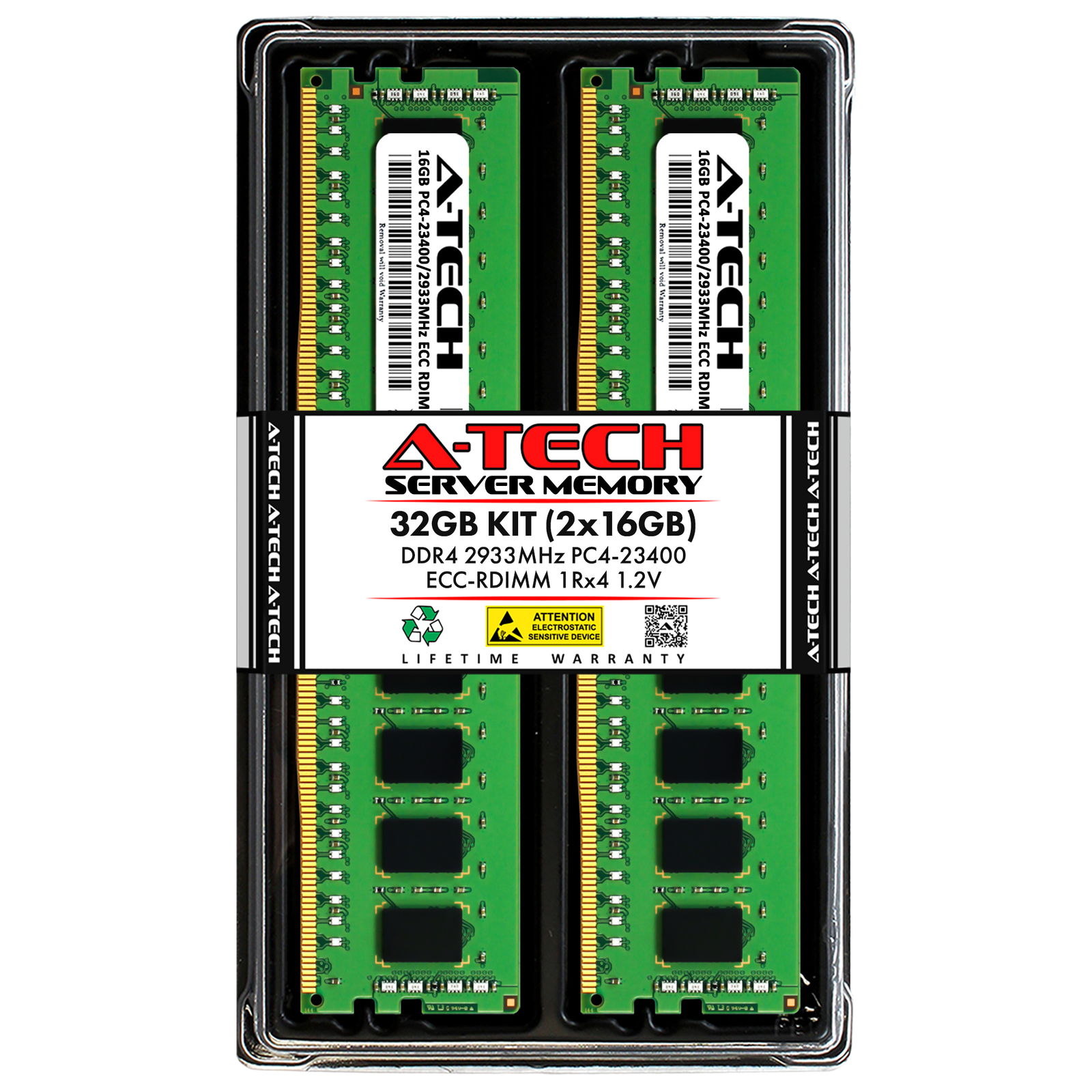 32GB 2x 16GB PC4-2933 RDIMM Supermicro 2029UZ-TR4+ 220TP-HC0TR Memory RAM