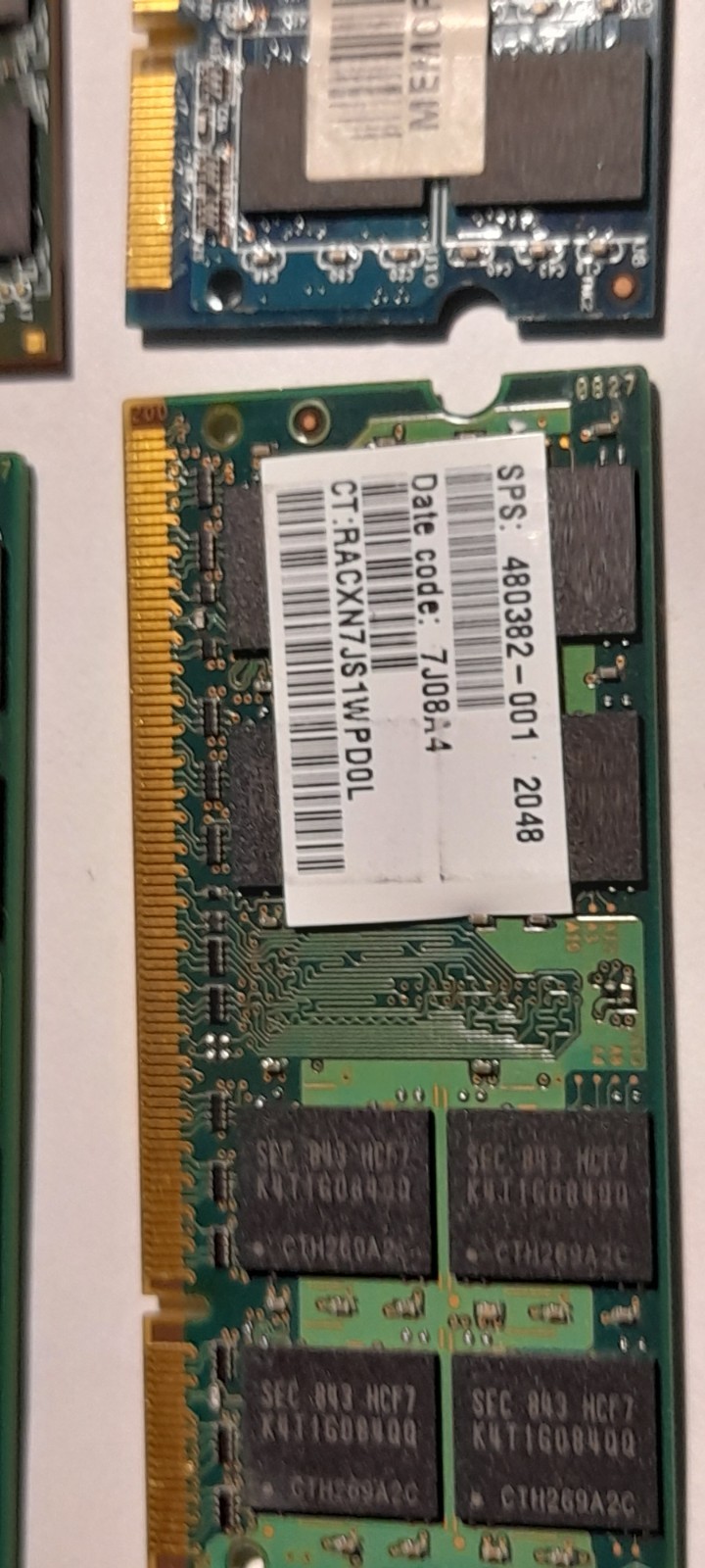 Laptop RAM. DDR 2.In working condition. The price listed is for all 4 modules.