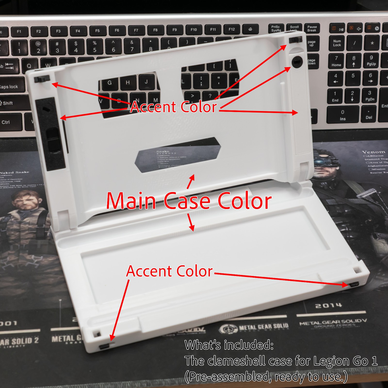 Legion Go 1 Keyboard Clamshell Attachment for Lenovo Multidevice Keyboard (PETG)