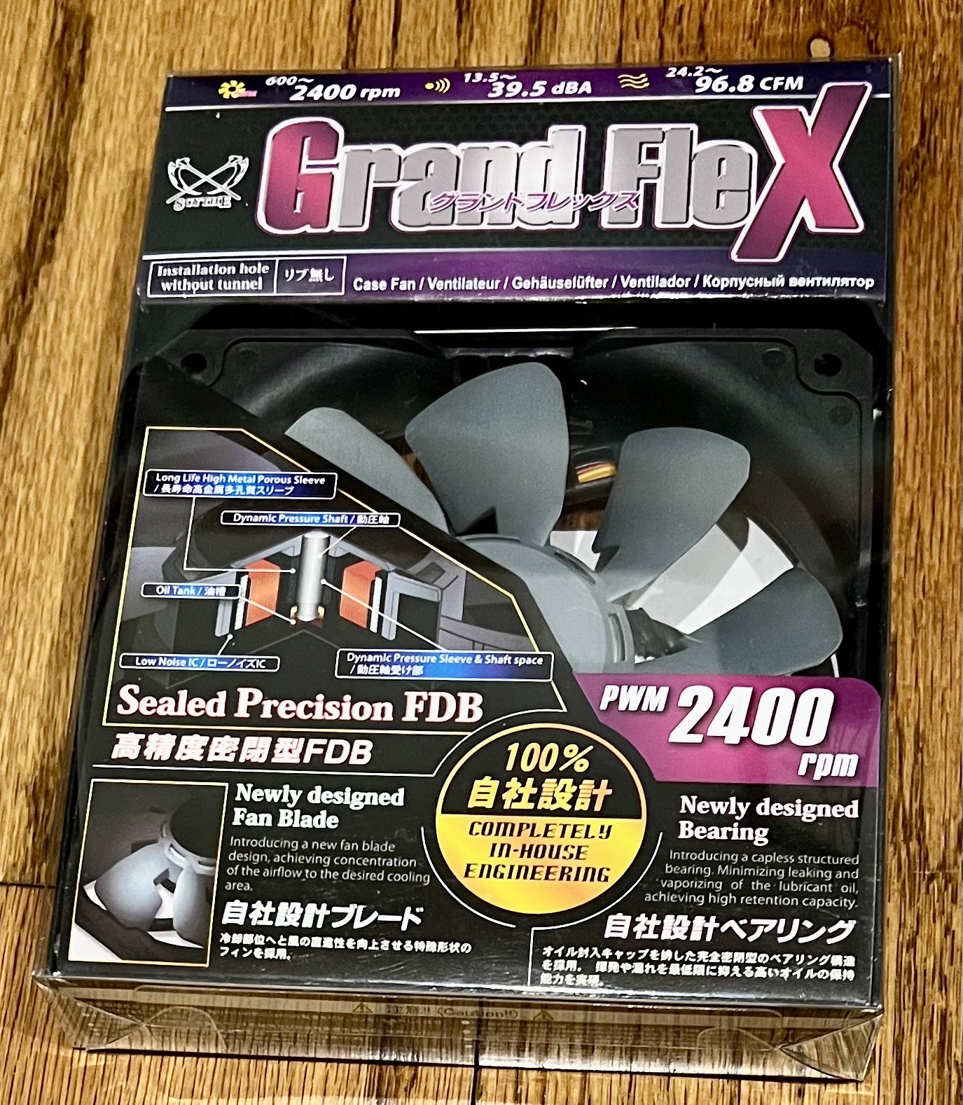 Scythe Grand Flex 120 x 120 x 25 mm 2400 RPM DC 12V 0.35A 3 pin PC Case Fan NIB
