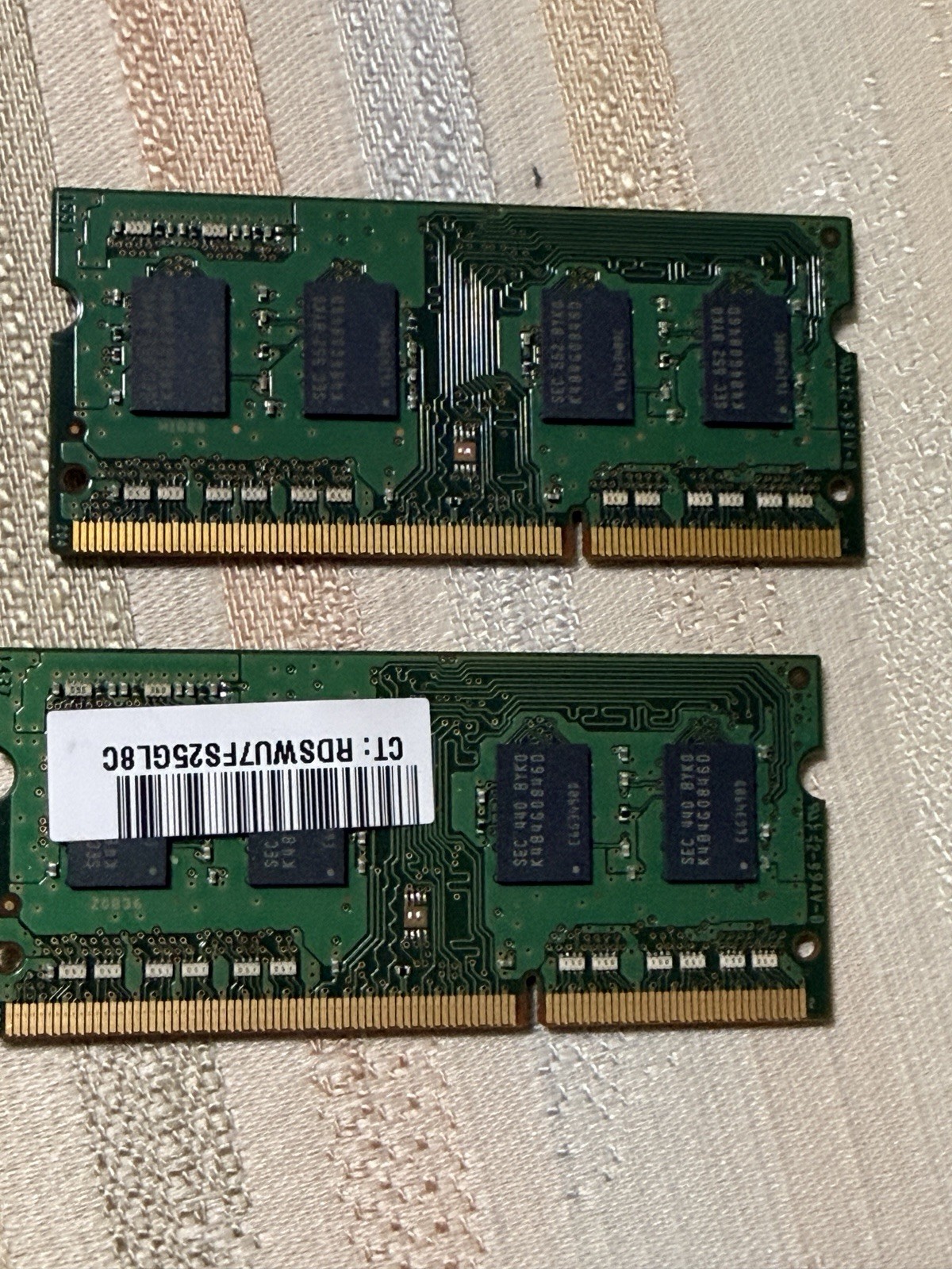 Samsung PC3L-12800S 4GB DDR3L 2 Modules Total 8GB M471B5173DB0-YK0 Tested
