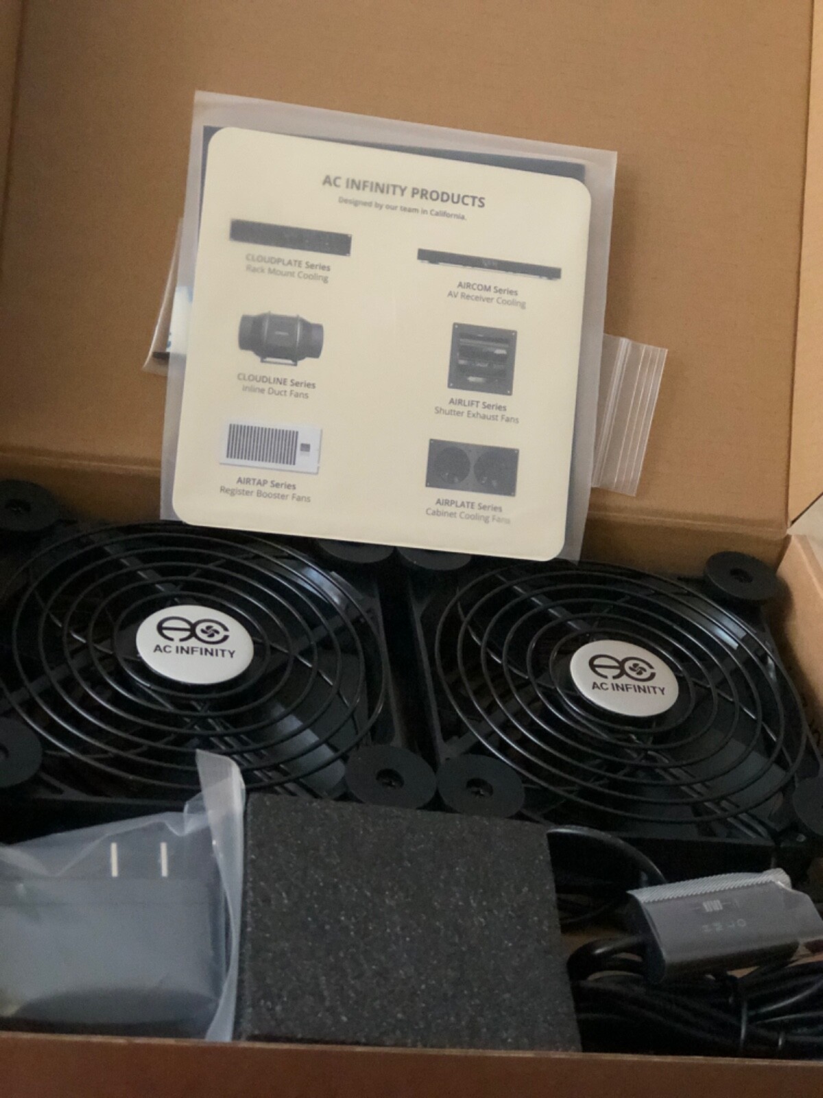 AC Infinity MULTIFAN S7, 120mm USB Cooling Fans (2 Fans) BRAND NEW