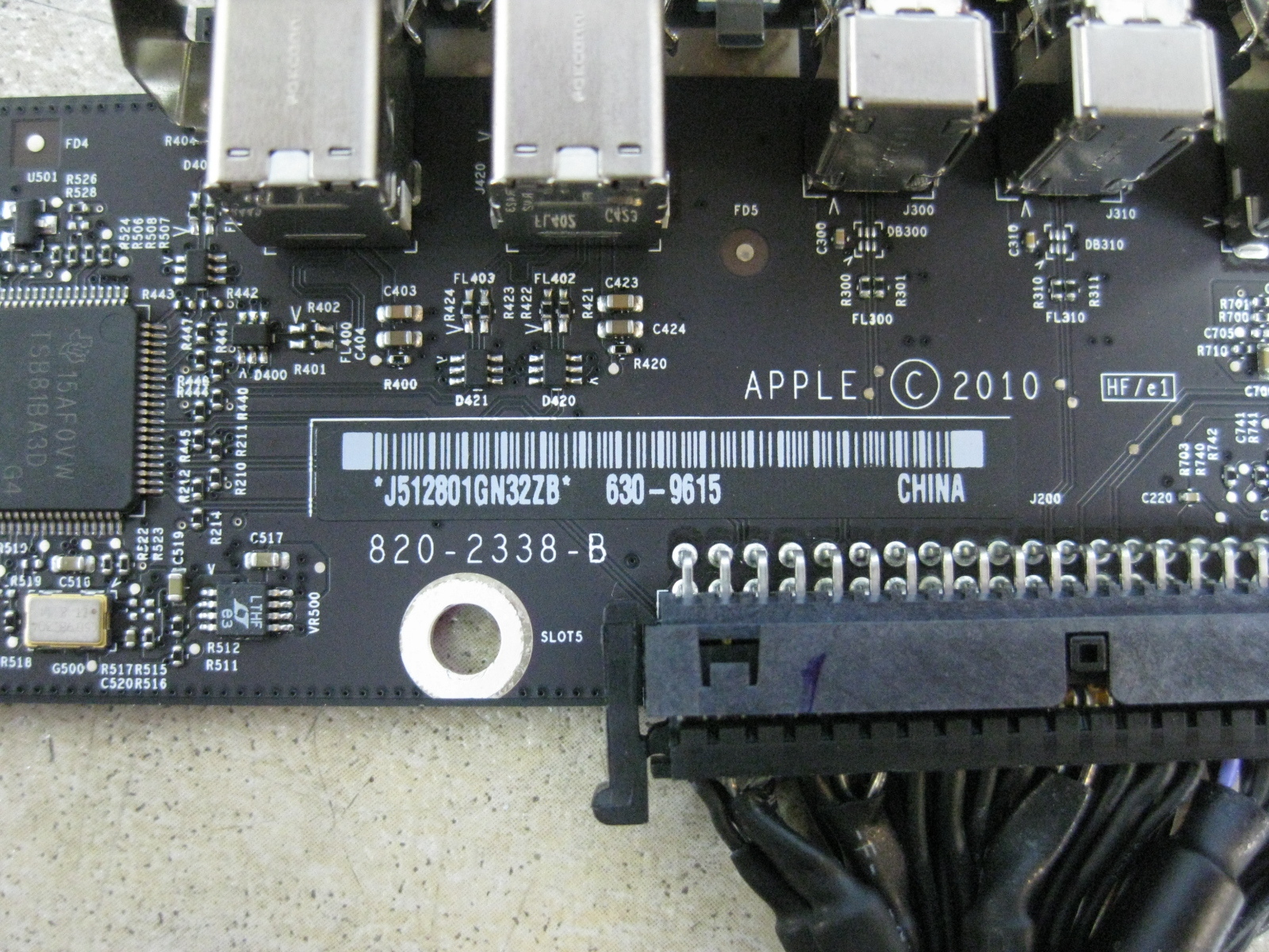 Apple Mac Pro A1289 Front Panel I/O USB Audio Front Board 820-2338-A, B w/ Cable
