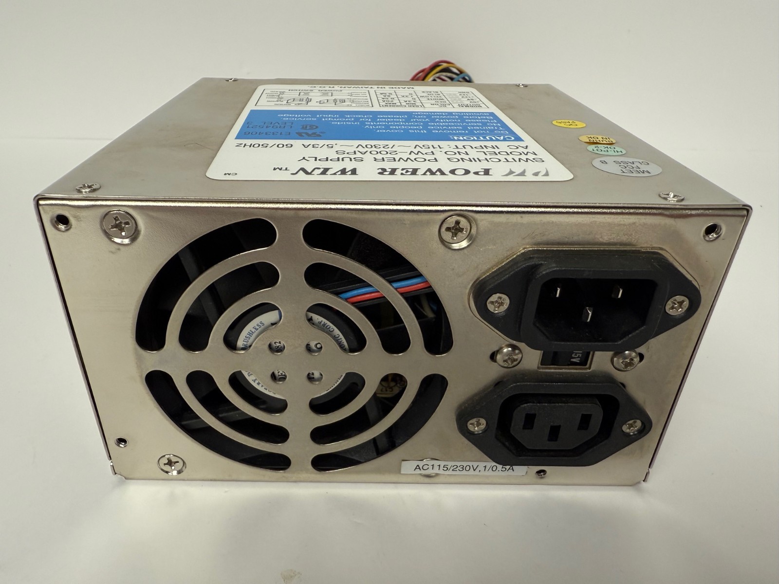 POWER WIN PW-200APS 200 WATT SWITCHING POWER SUPPLY 115V-230V 60/50HZ