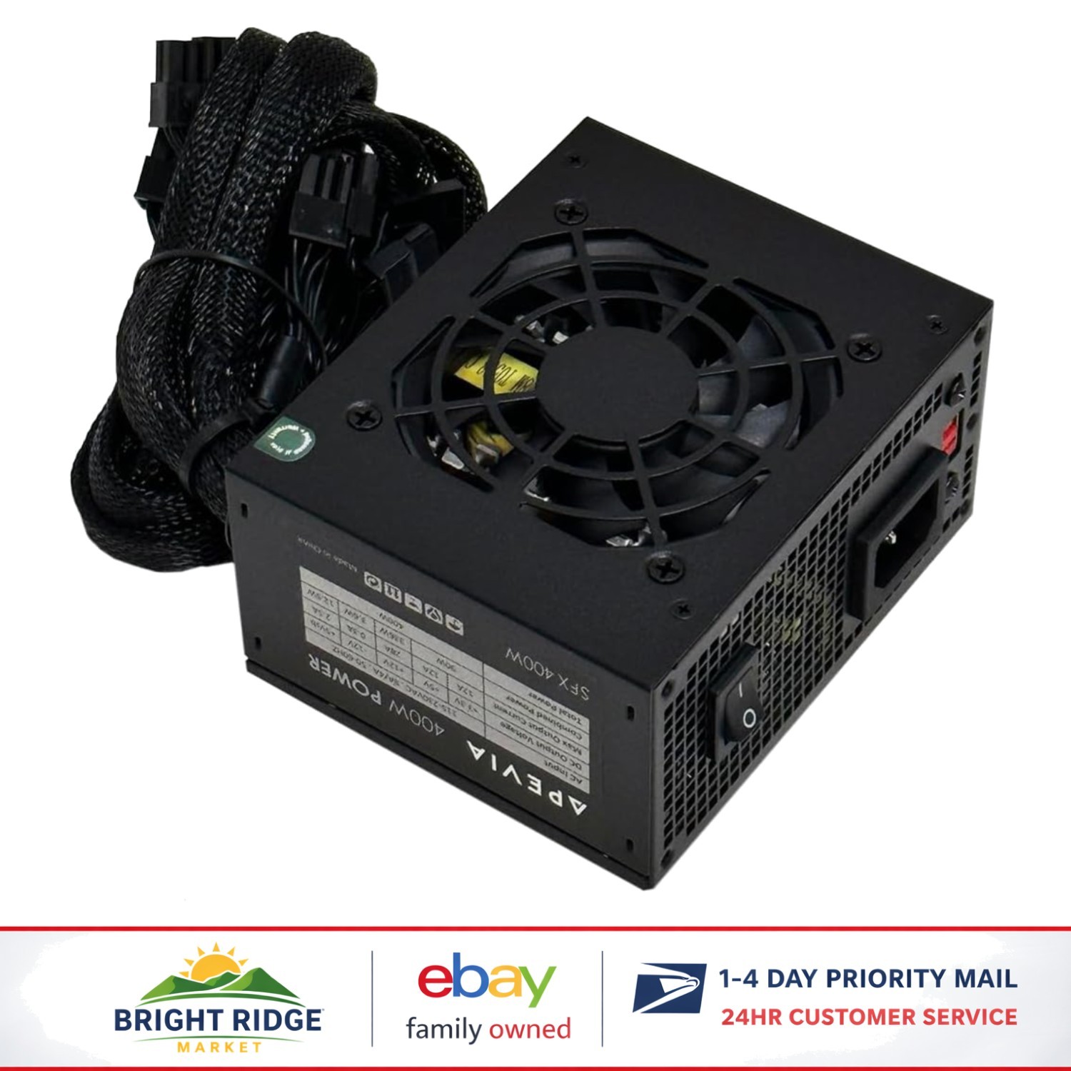 Reliable 400W Power Supply for Small Form Factor PCs with 20+4 Pin Connector