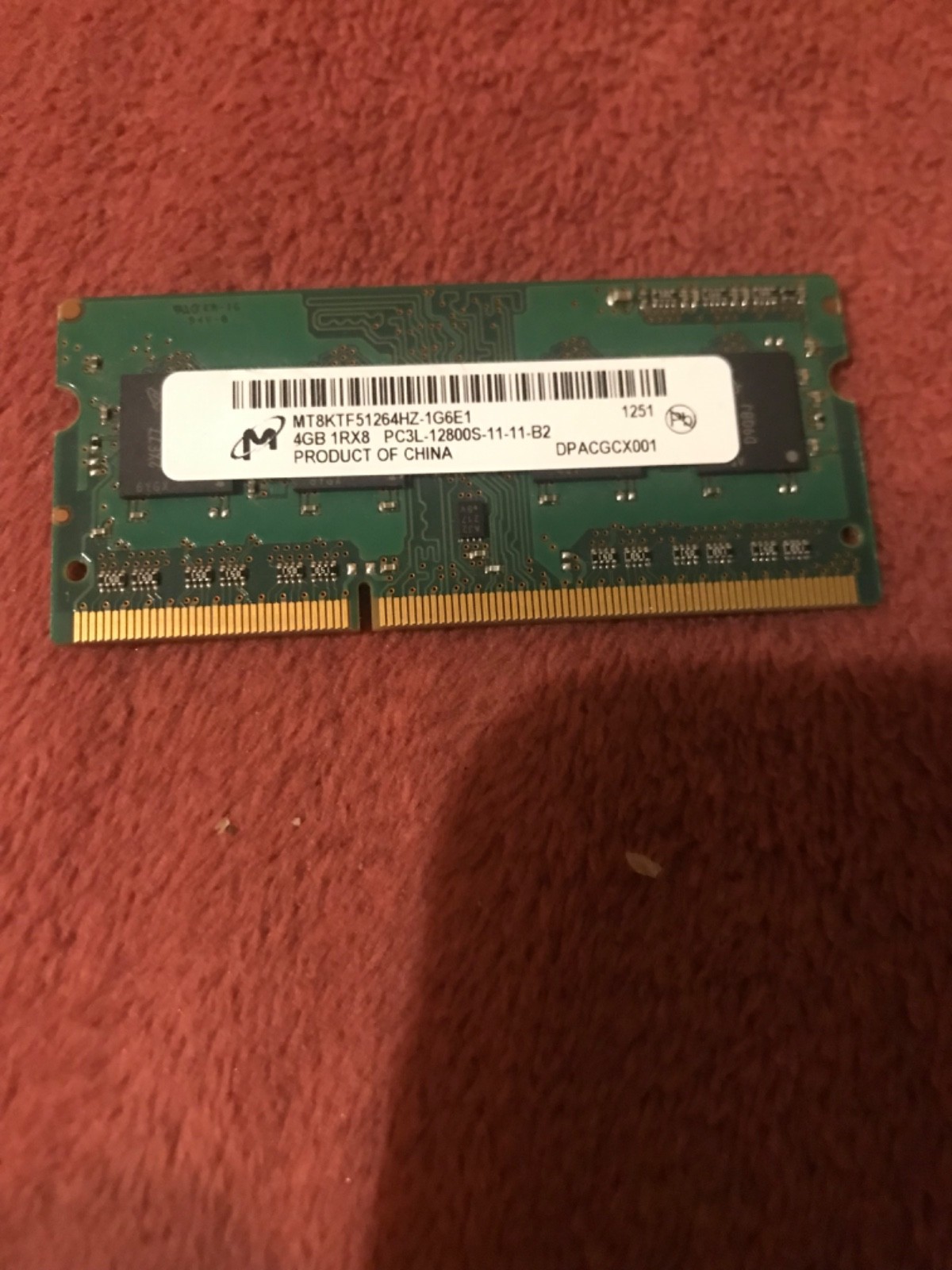 3 6 ram memory 4GB and 1GB for laptops there are 3 1Rx8 and 32Rx8