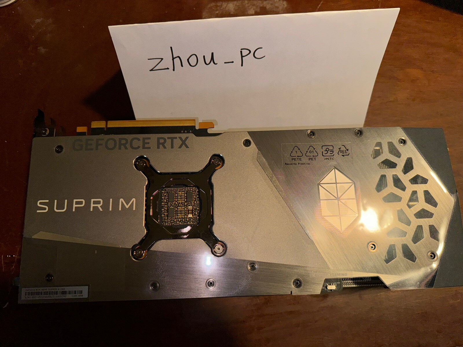 MSI RTX 4090 GAMING Suprim x GPU (No Core & VRAM, for parts) Without Box As Is