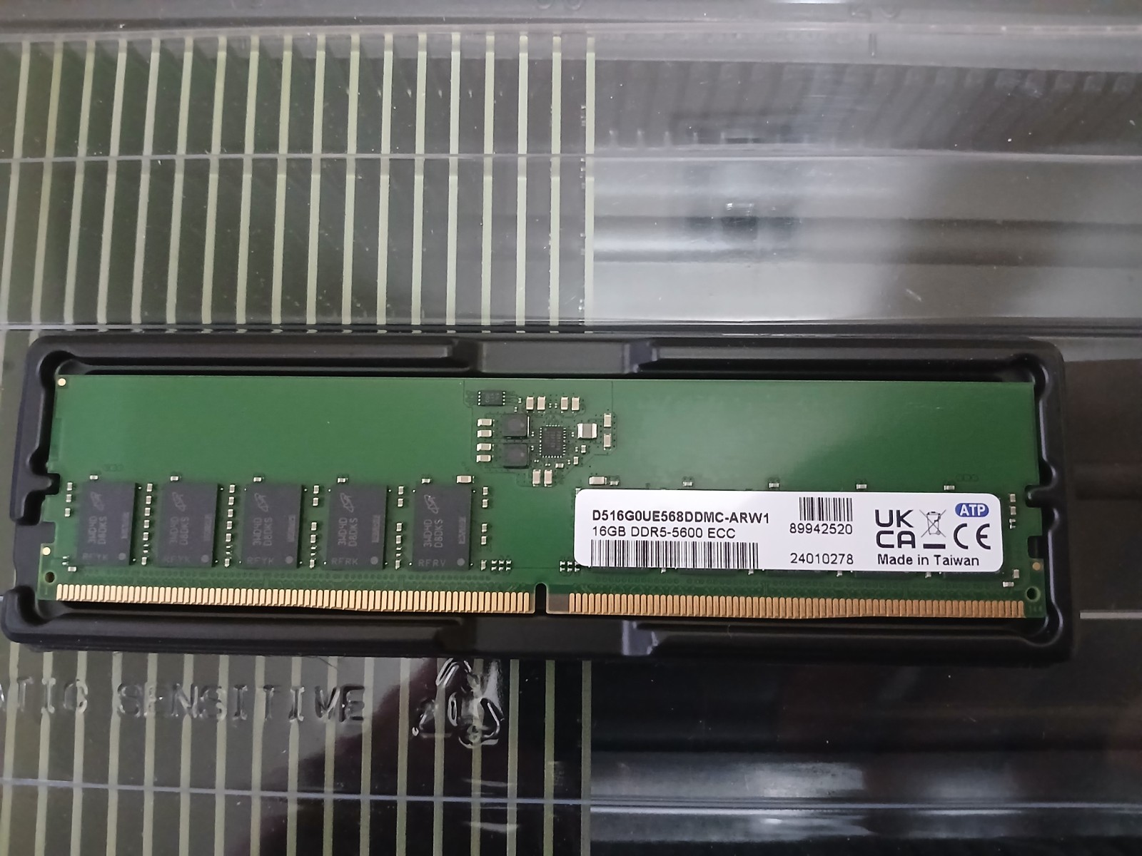16GB ATP DDR5-5600 ECC UDIMM DESKTOP/SERVER RAM Memory D516G0UE568DDMC-ARW1