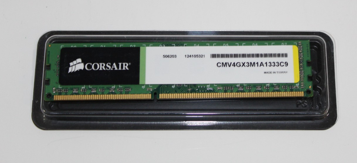 Corsair Value Select 4GB PC3-12800 DDR3-1600MHz RAM CMV4GX3M1A1333C9