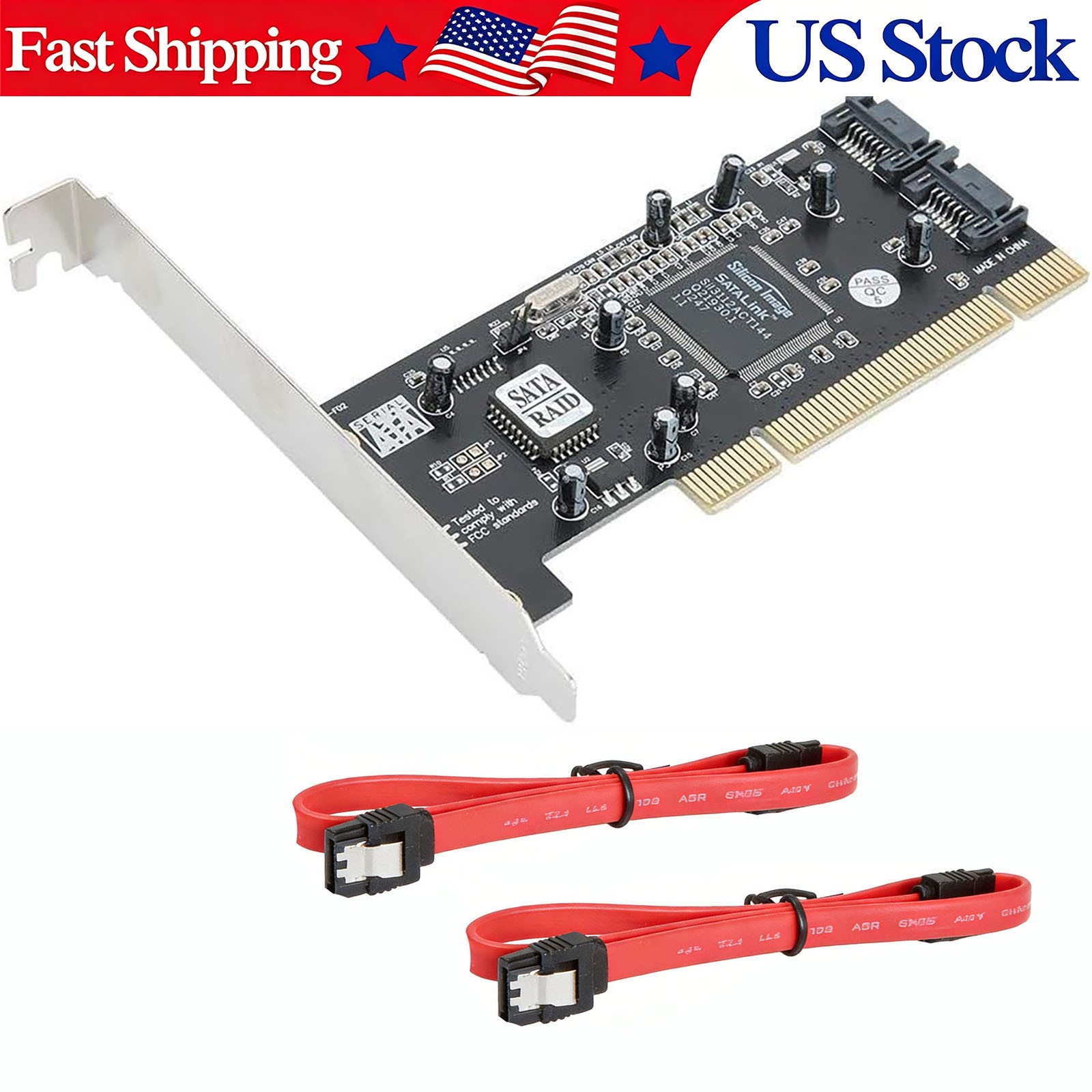 Serial ATA two-port SATA PCI card (SiI3112 sil3112 chipset)