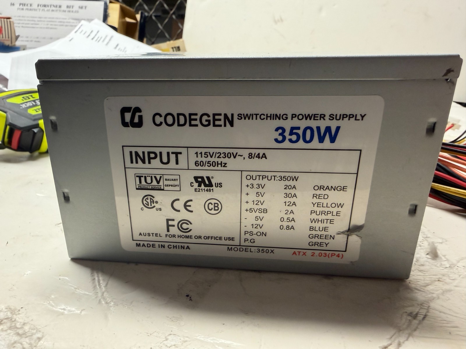 Codegen Switching Power Supply 350W – 115v/230v- 8/4a Untested