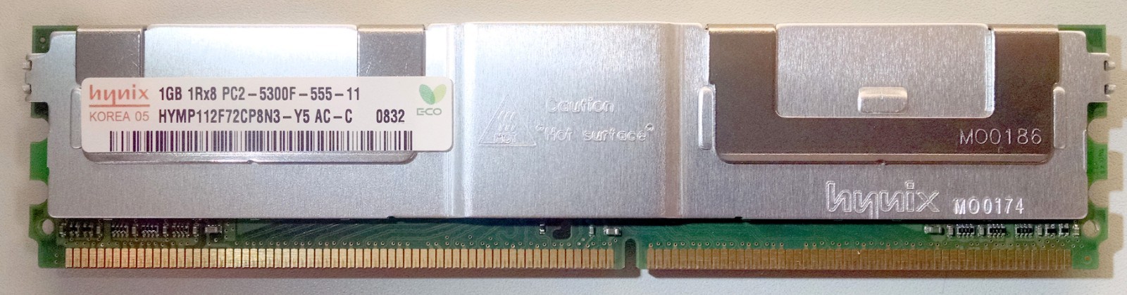 Hynix 1GB RAM 1Rx8 PC2-5300F-555-11 HYMP112F72CP8N3-Y5 AC-C Memory 0832