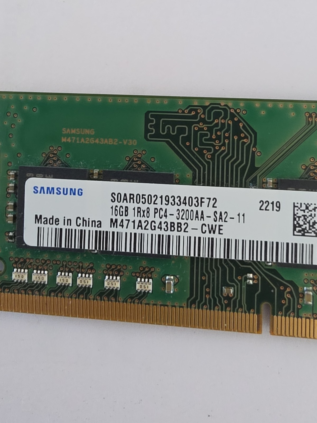 SAMSUNG 16GB DDR4 3200MHz LAPTOP MEMORY RAM SODIMM