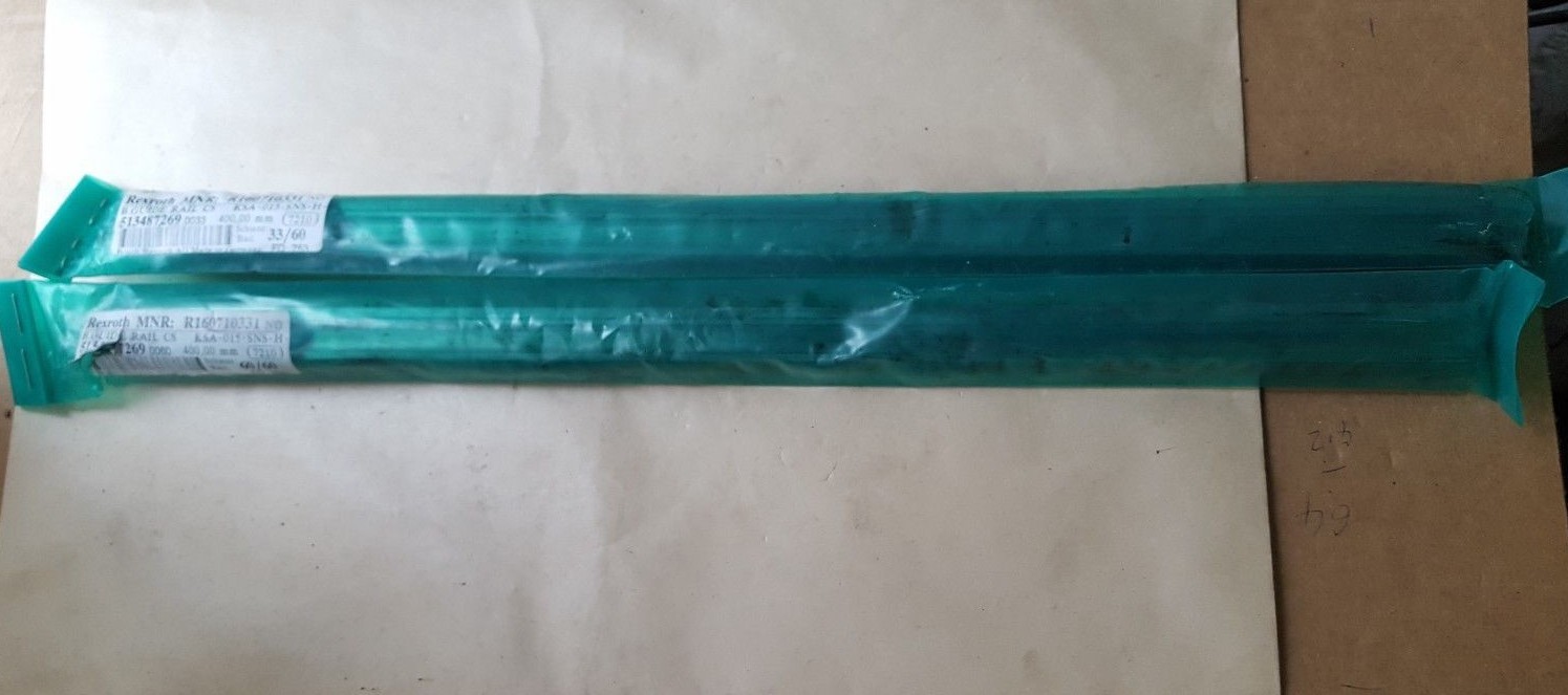 SET OF 2 REXROTH R160710331 B. GUIDE RAIL 400MM (U9.3B2)