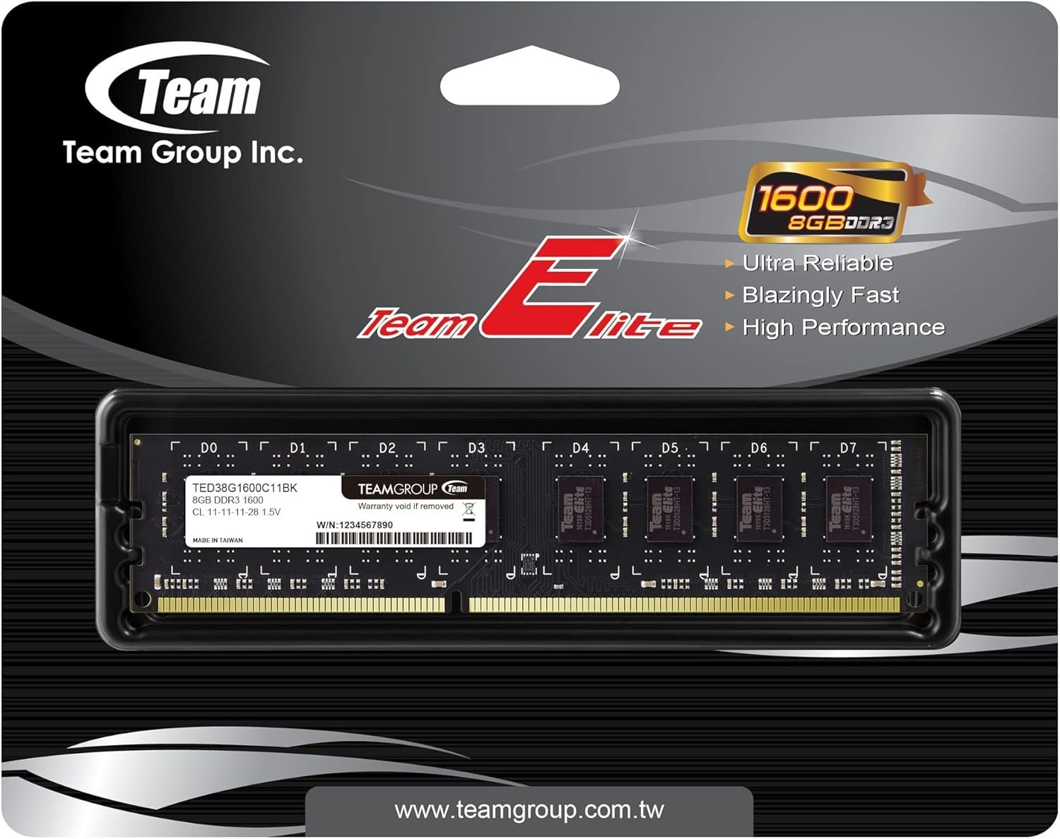 TEAMGROUP Elite DDR3 16GB Kit (2x8GB) 1600MHz Dual Channel (Brand New)