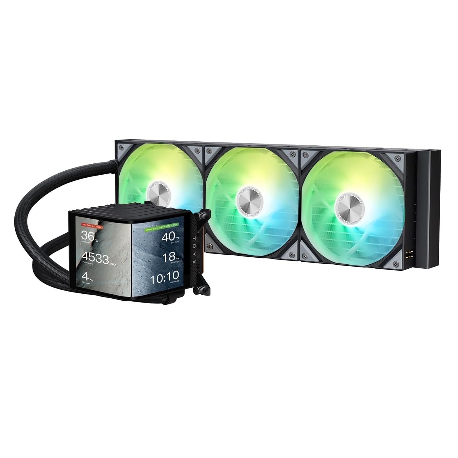TRYX Panorama 360 ARGB Asetek 8th Gen V2 AIO Cooler Series (Black/White)