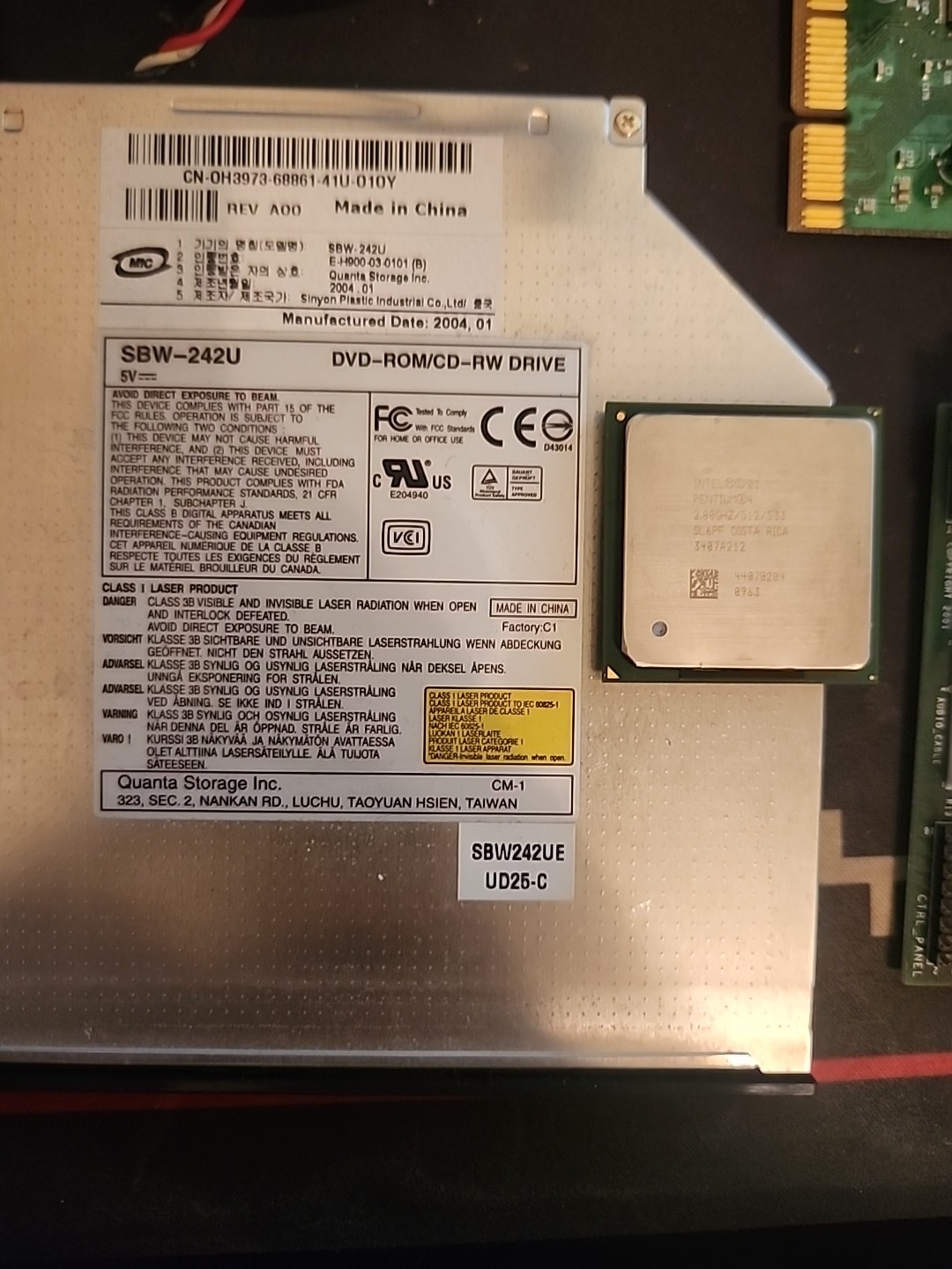 Intel Pentium 4 2.80 GHz Processor, With Other Old PC Components Lot