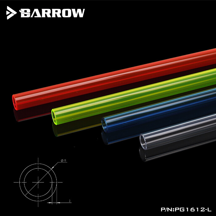 4 Pack Barrow PETG Tubing 12mm OD / 14mm OD / 16mm OD Hard Tubings 500mm