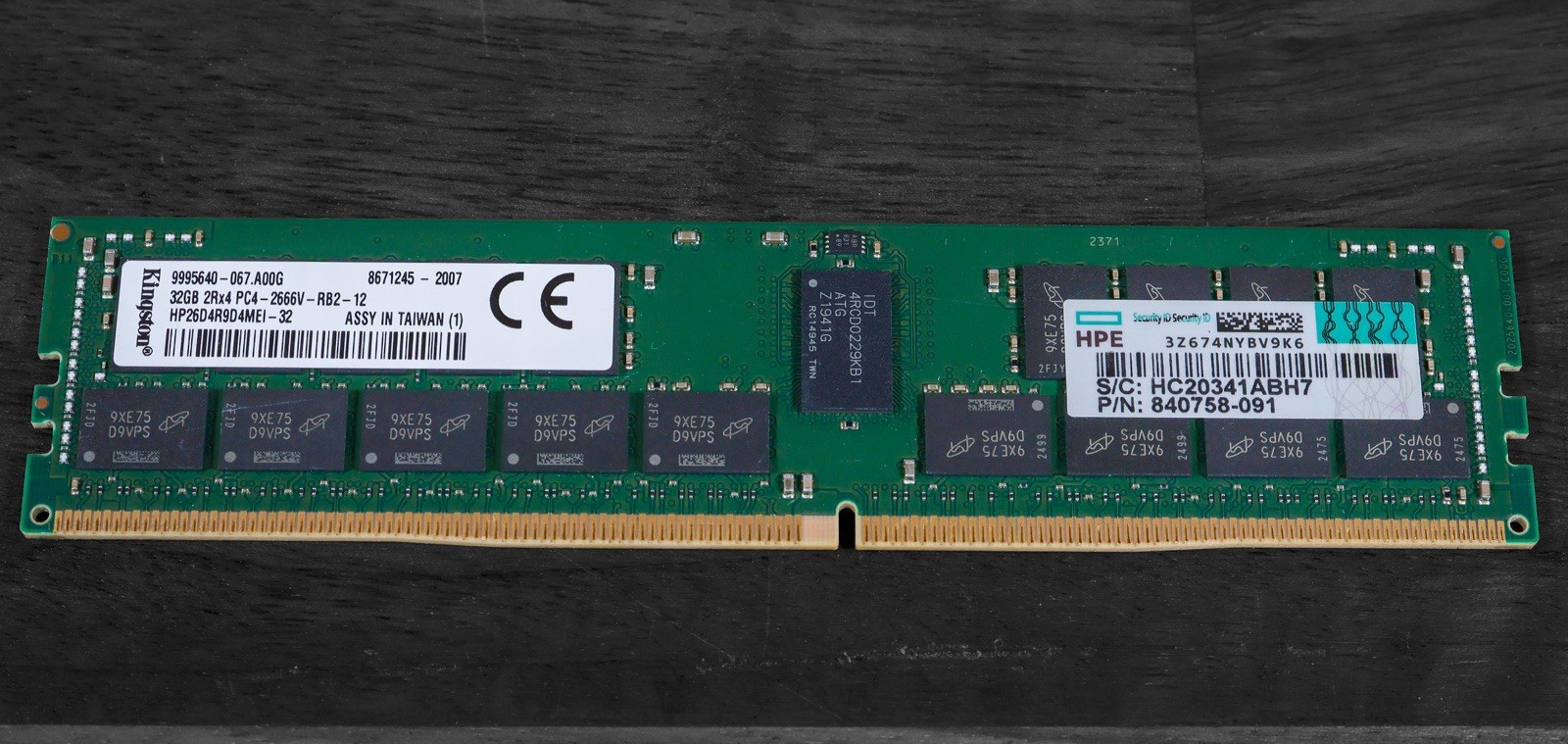 32GB DDR4-2666 ECC RDIMM 2Rx4 PC4-21300R Server Memory RAM HPE 840758-091
