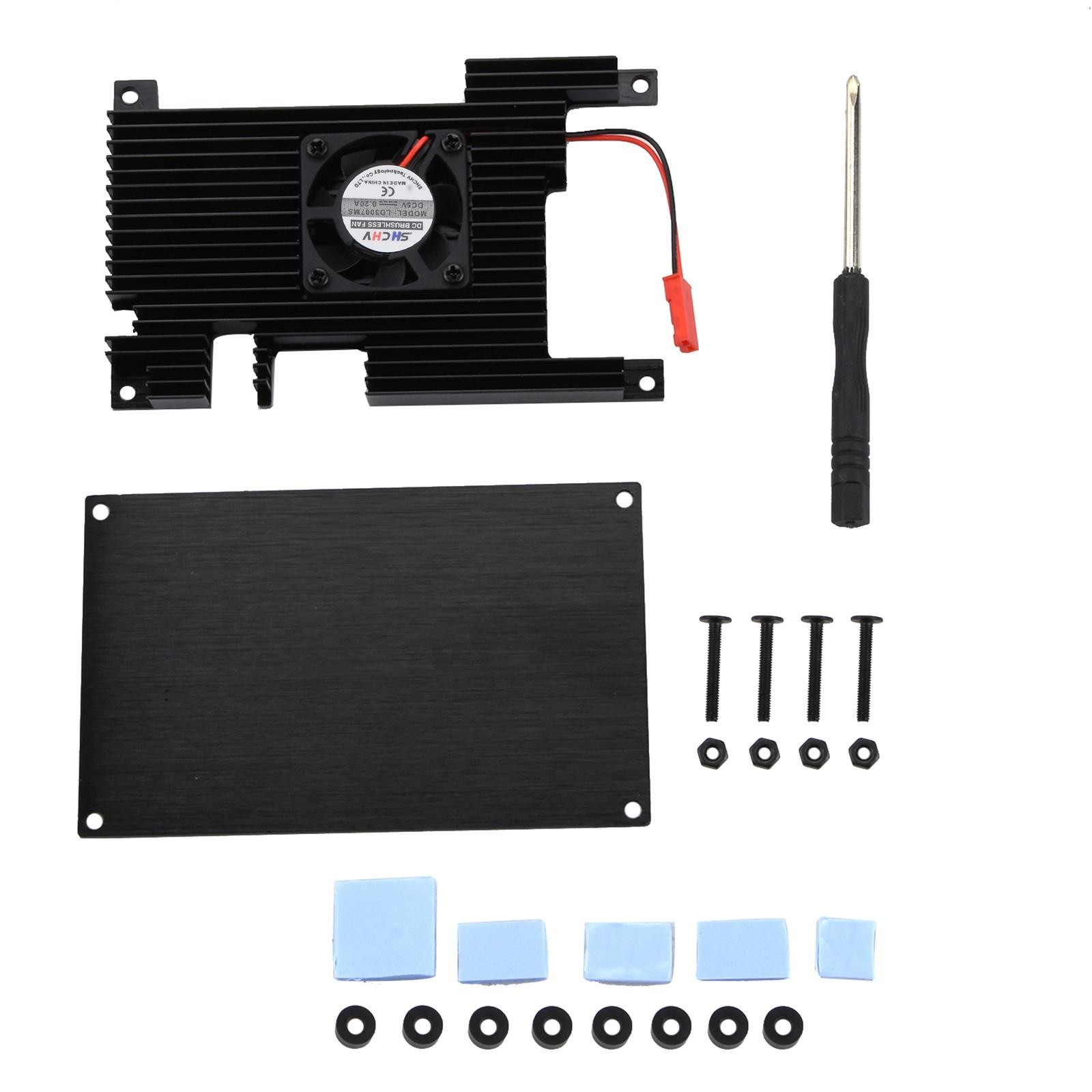 Aluminum Case w/ Fan Active Passive Cooling Radiator w/ Heatsink for Orange Pi 5
