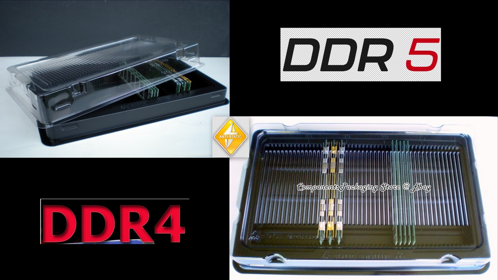 2 – RAM DRAM Tray-Container Box For Server PC Memory DIMM DDR4 DDR5- Fits 100