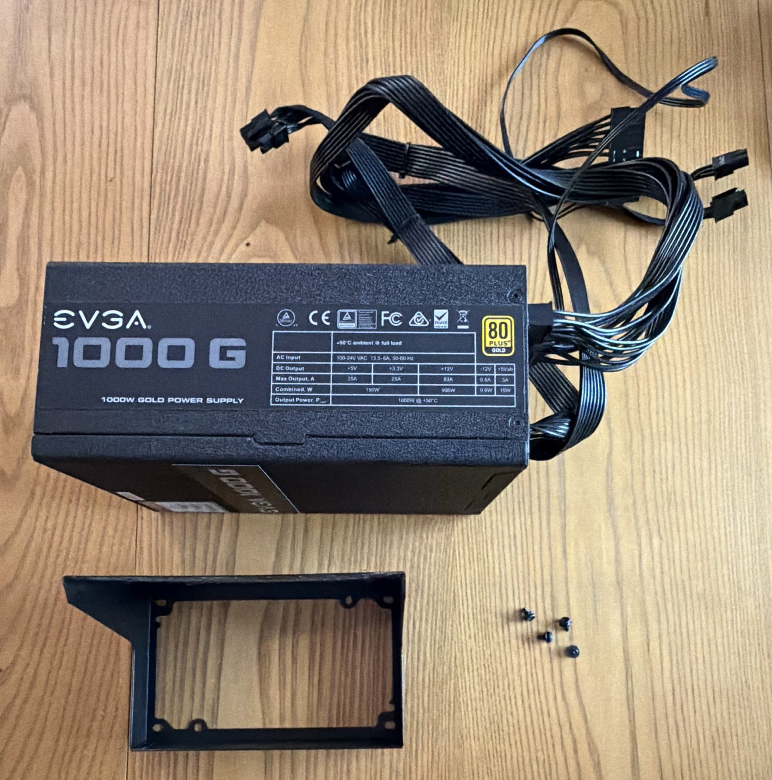 EVGA 1000 G 1000W 80 Plus Power Supply (Only includes what is pictured)