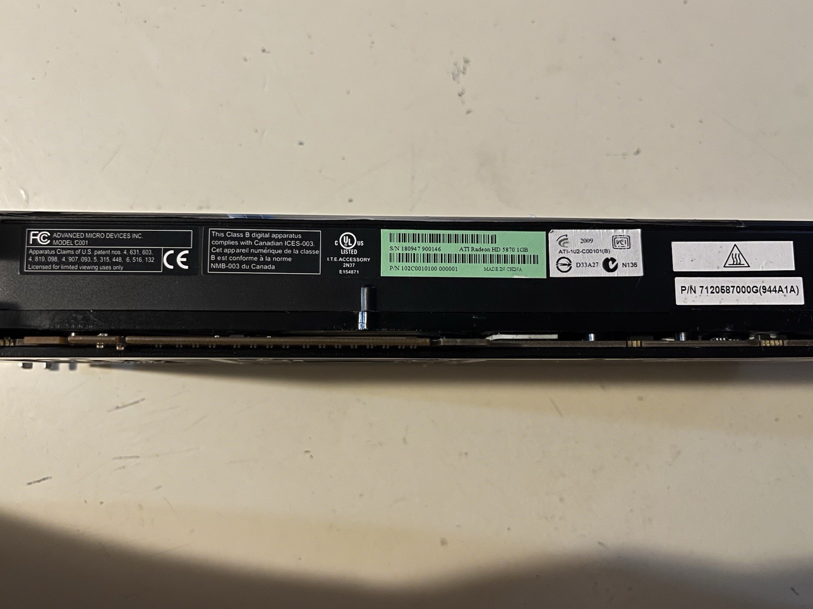 AMD ATI Radeon HD 5870 HIS 1GB GDDR5 GPU Video Graphics Card DVI HDMI