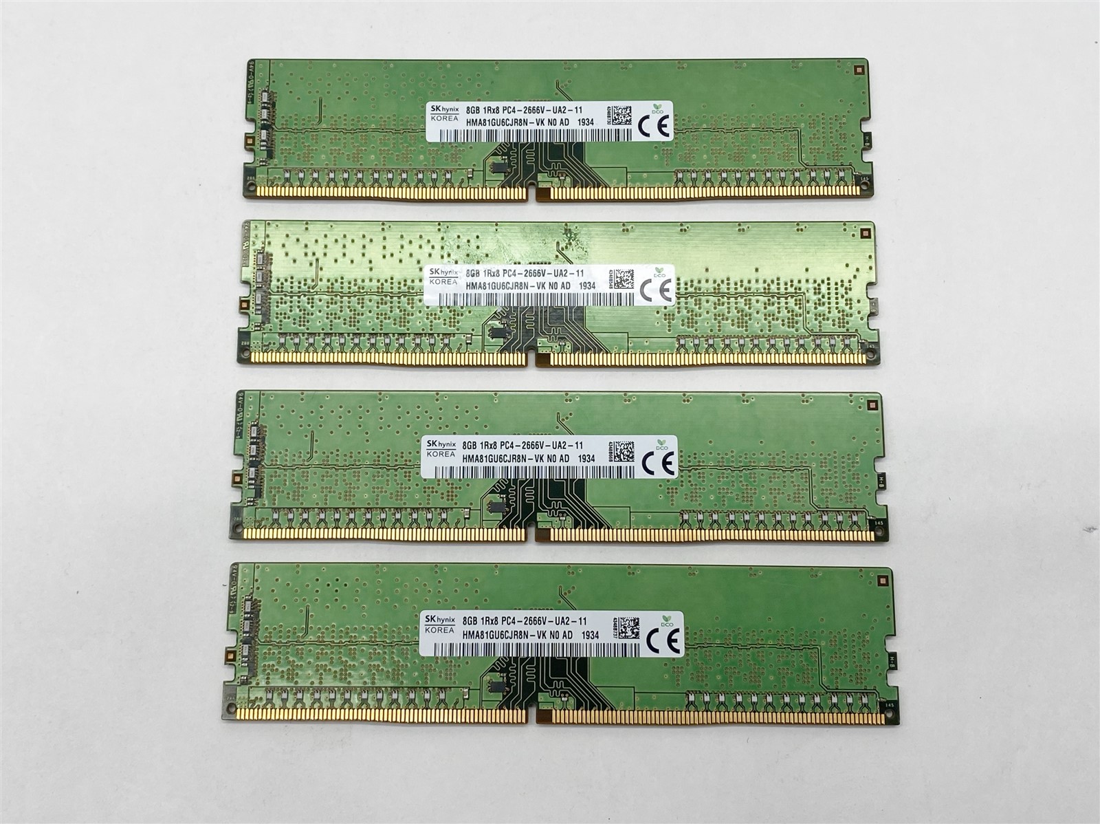 Hynix HMA81GU6CJR8N-VK 32GB (4*8GB) PC4-21300 DDR4-2666MHz Desktop Memory RAM
