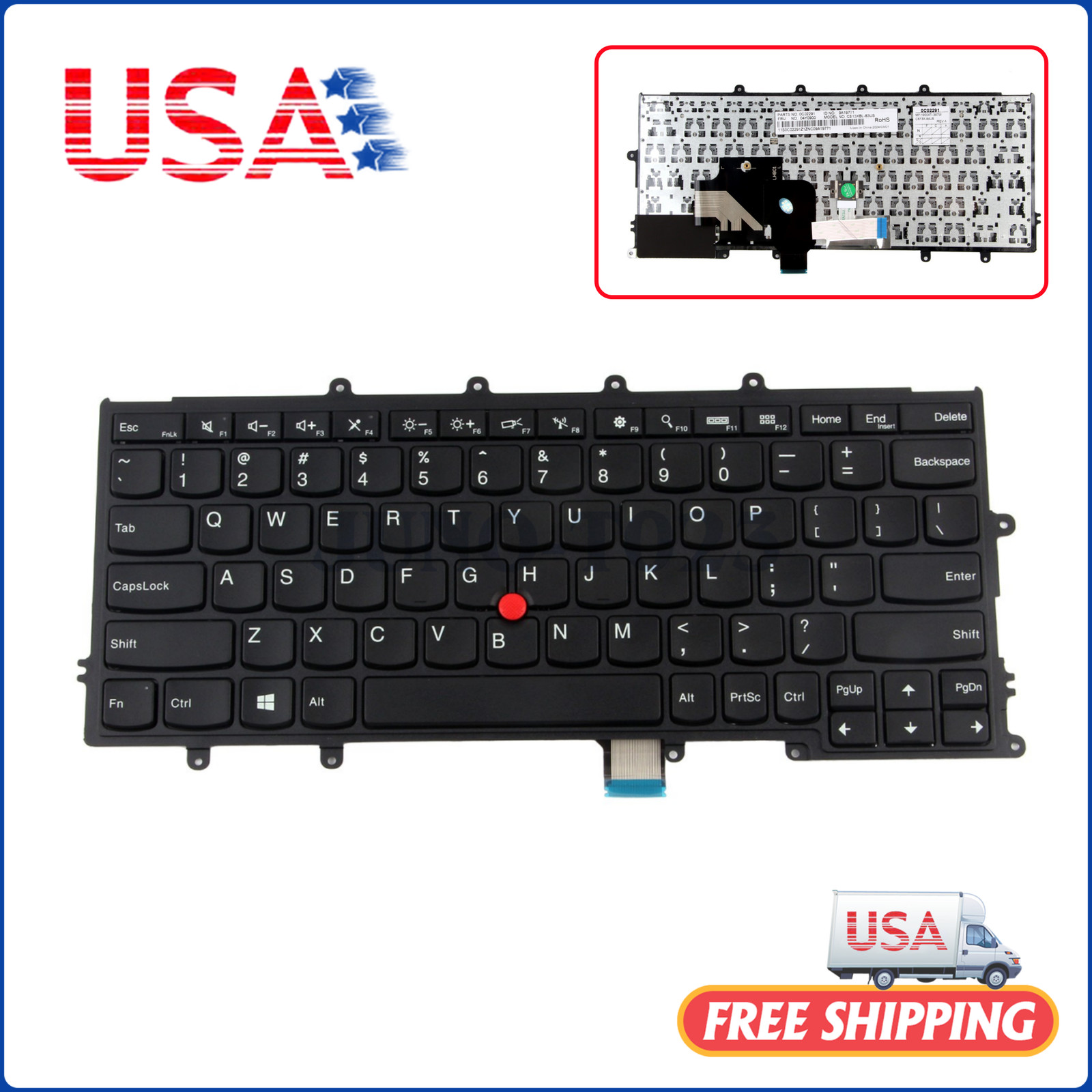 1x Keyboard For Lenovo ThinkPad X230S X240 X240I X240S X250 X250S X260 X270 US