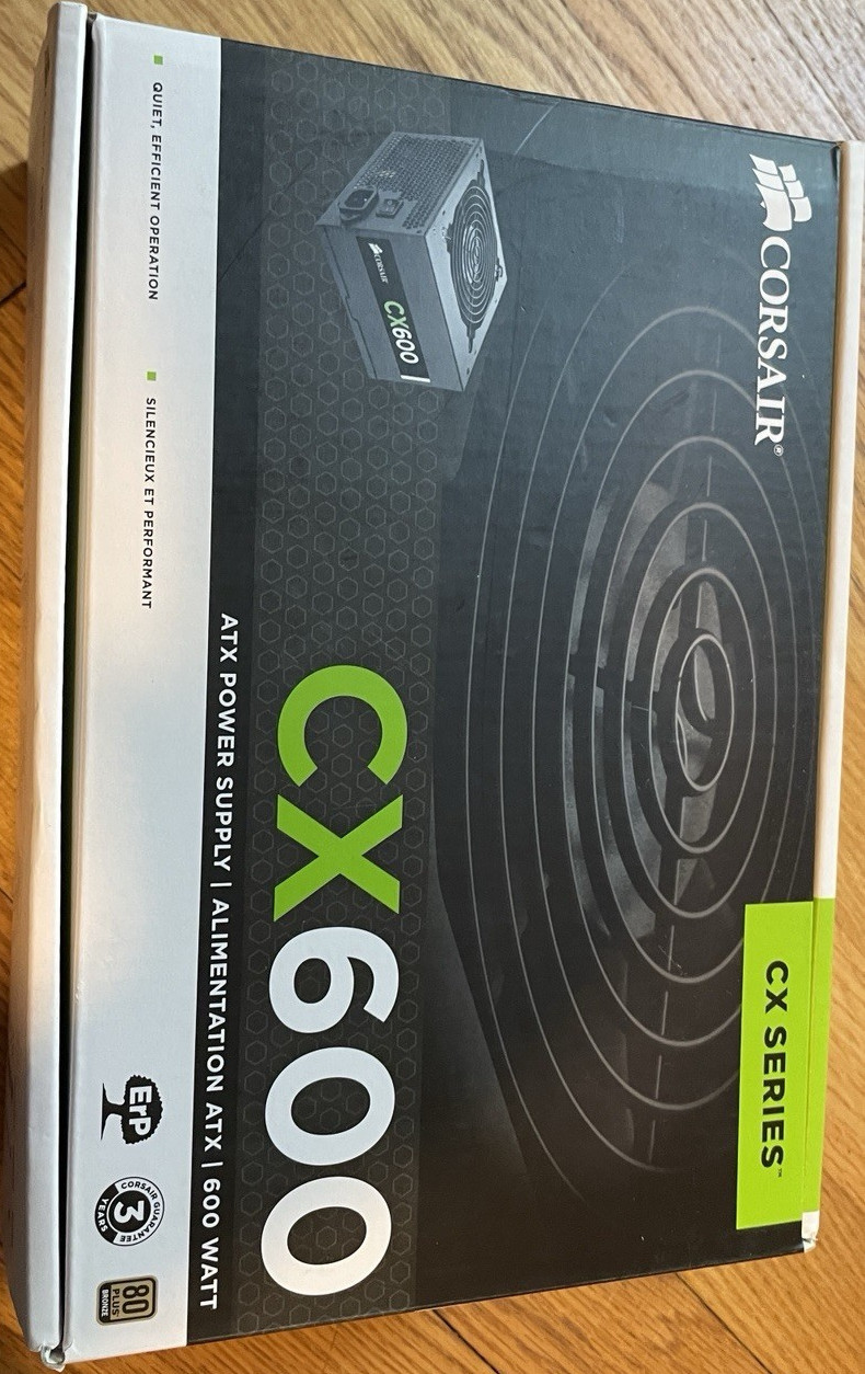 Corsair CX600 600W ATX Power Supply PSU 80 PLUS Bronze CP-9020048