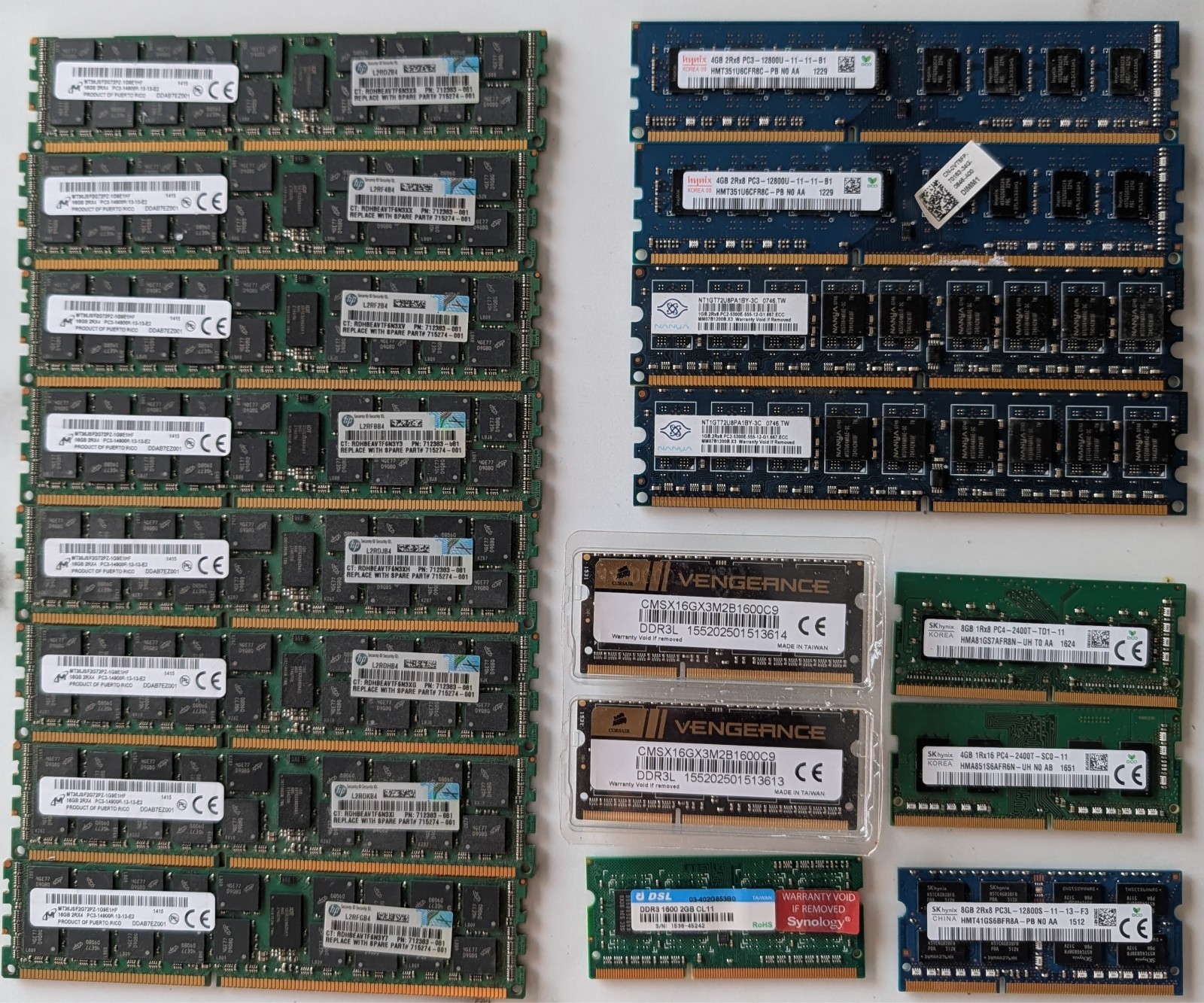 Bulk Computer Components Lot Intel CPUs Server RAM HP PSU Graphics Network Card