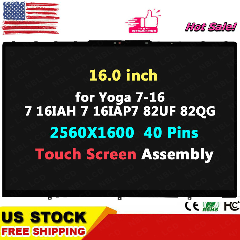 16″ for Lenovo Yoga 7 16IAP7 82QG 82QG0014US LCD Assembly Touch Screen Digitizer