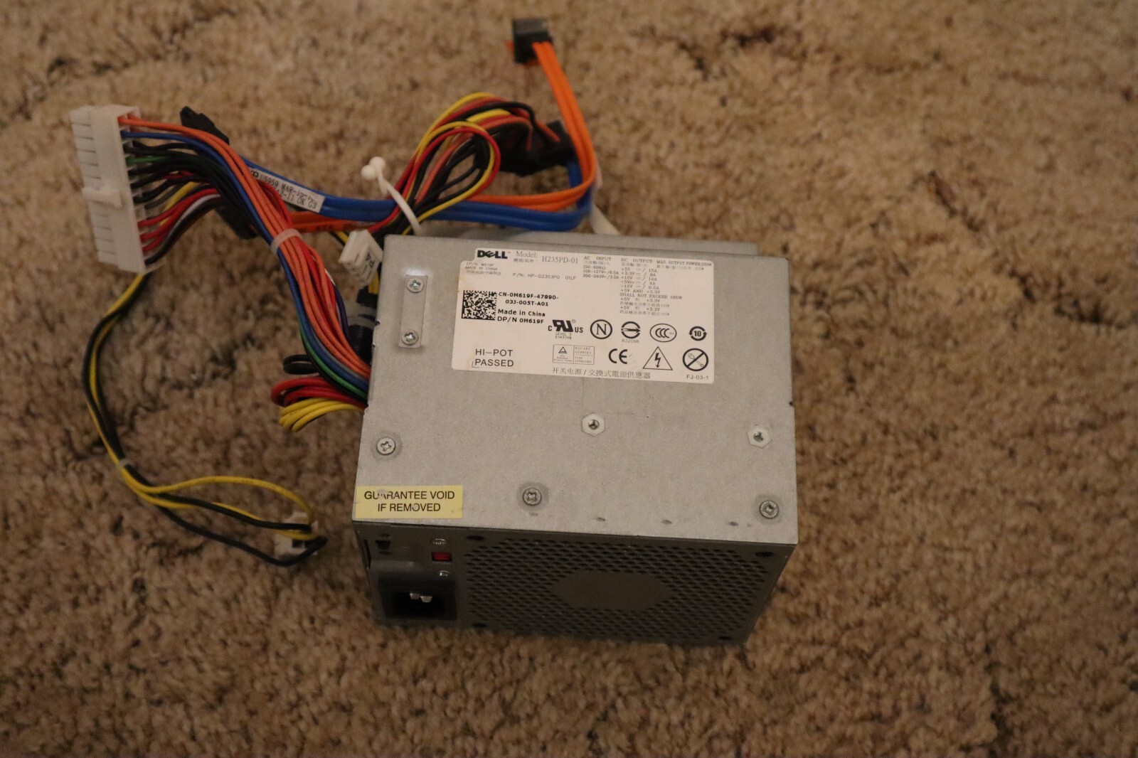 Dell Optiplex 360, 380 Desktop 235W Power Supply M619F H235PD-01 OEM DELL PSU