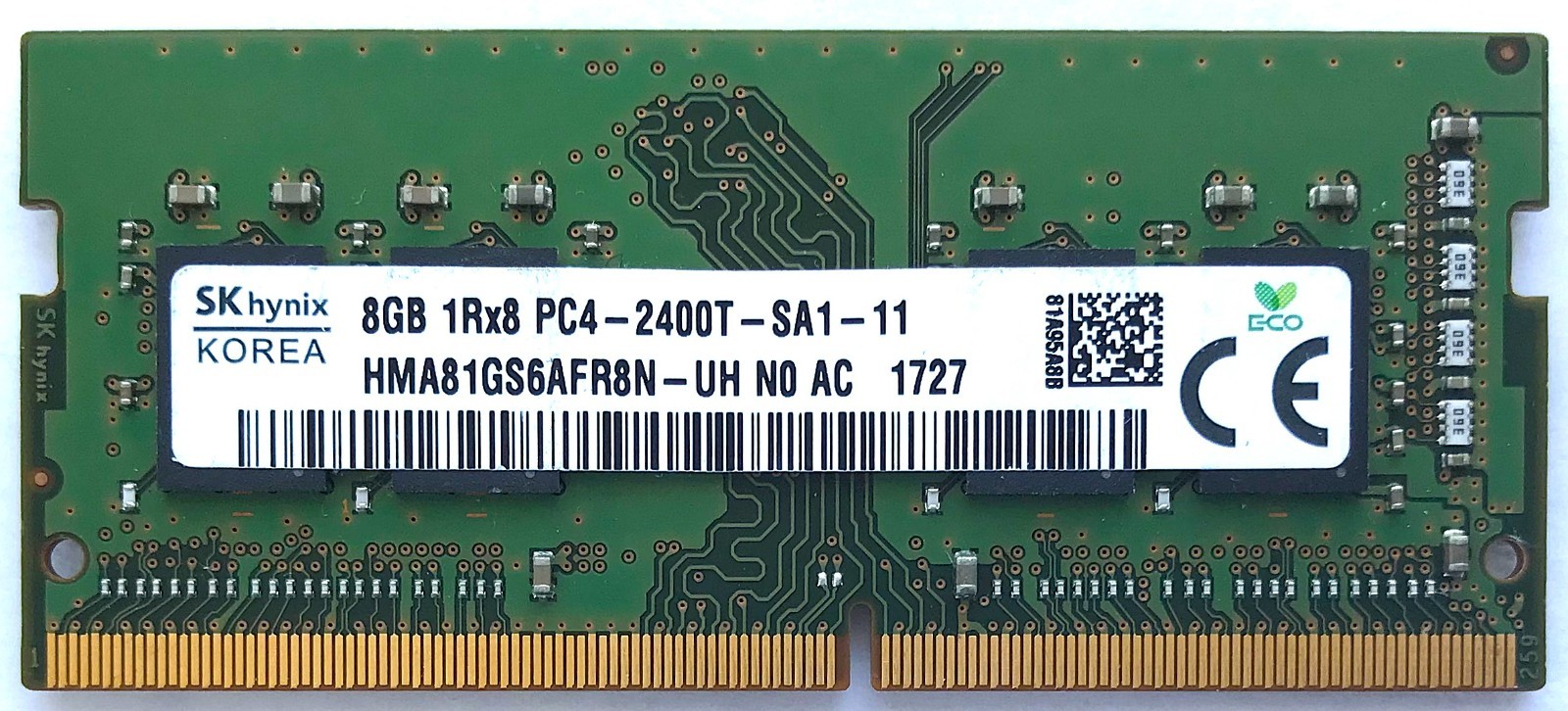 SK Hynix 8GB 1Rx8 PC4-2400T-SA1-11 DDR4 SDRAM Memory Module HMA81GS6AFR8N-UH