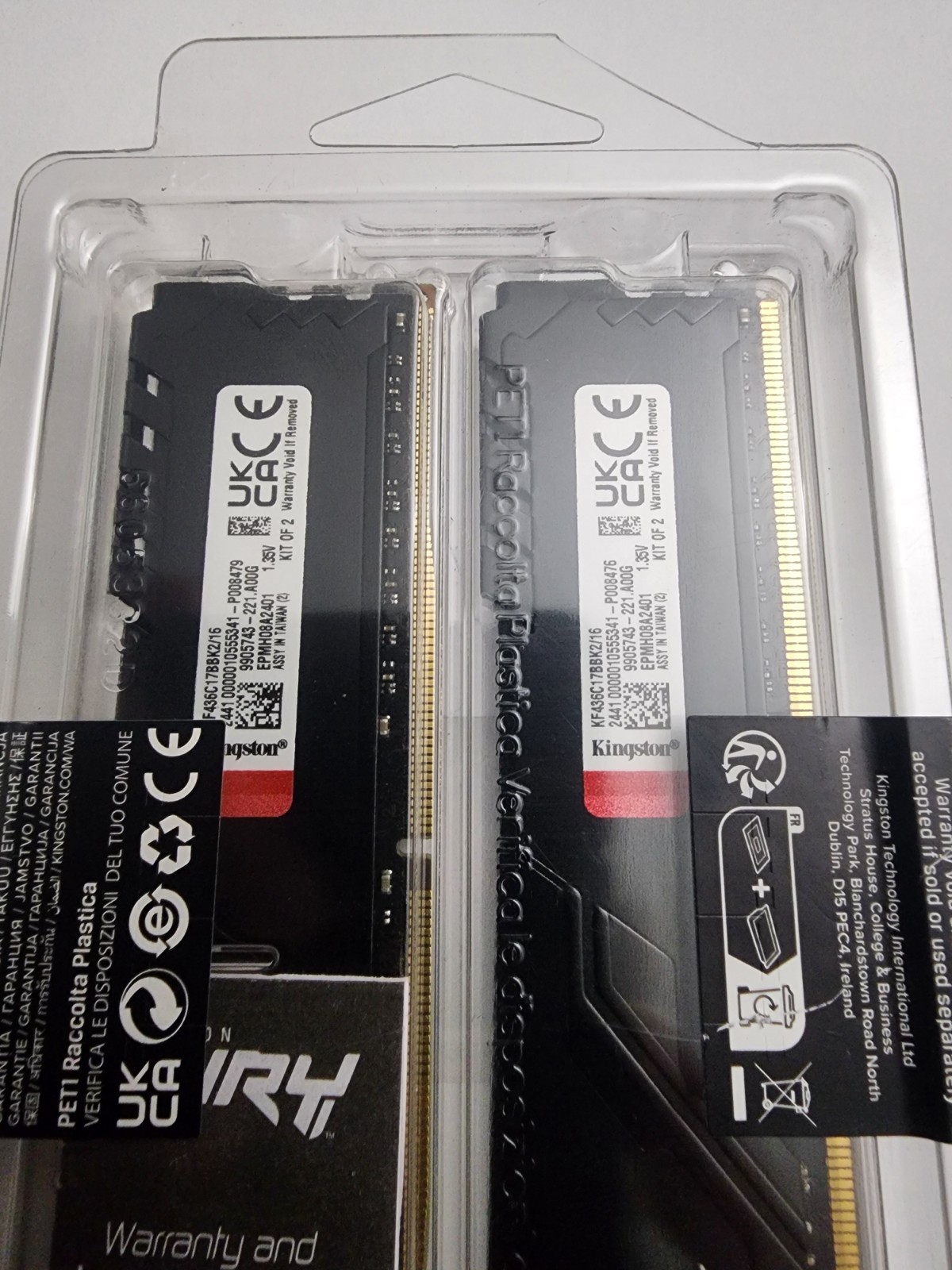 Kingston FURY Beast 16GB (2 x 8GB) – (DDR4-3600) UDIMM Memory – New Sealed