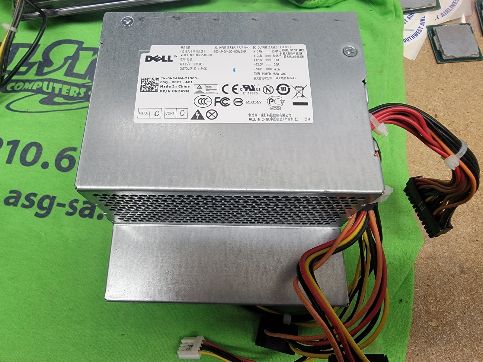 Dell OptiPlex 760 780 960 DT 255W Power Supply AC255AD-00 0N249M N249M