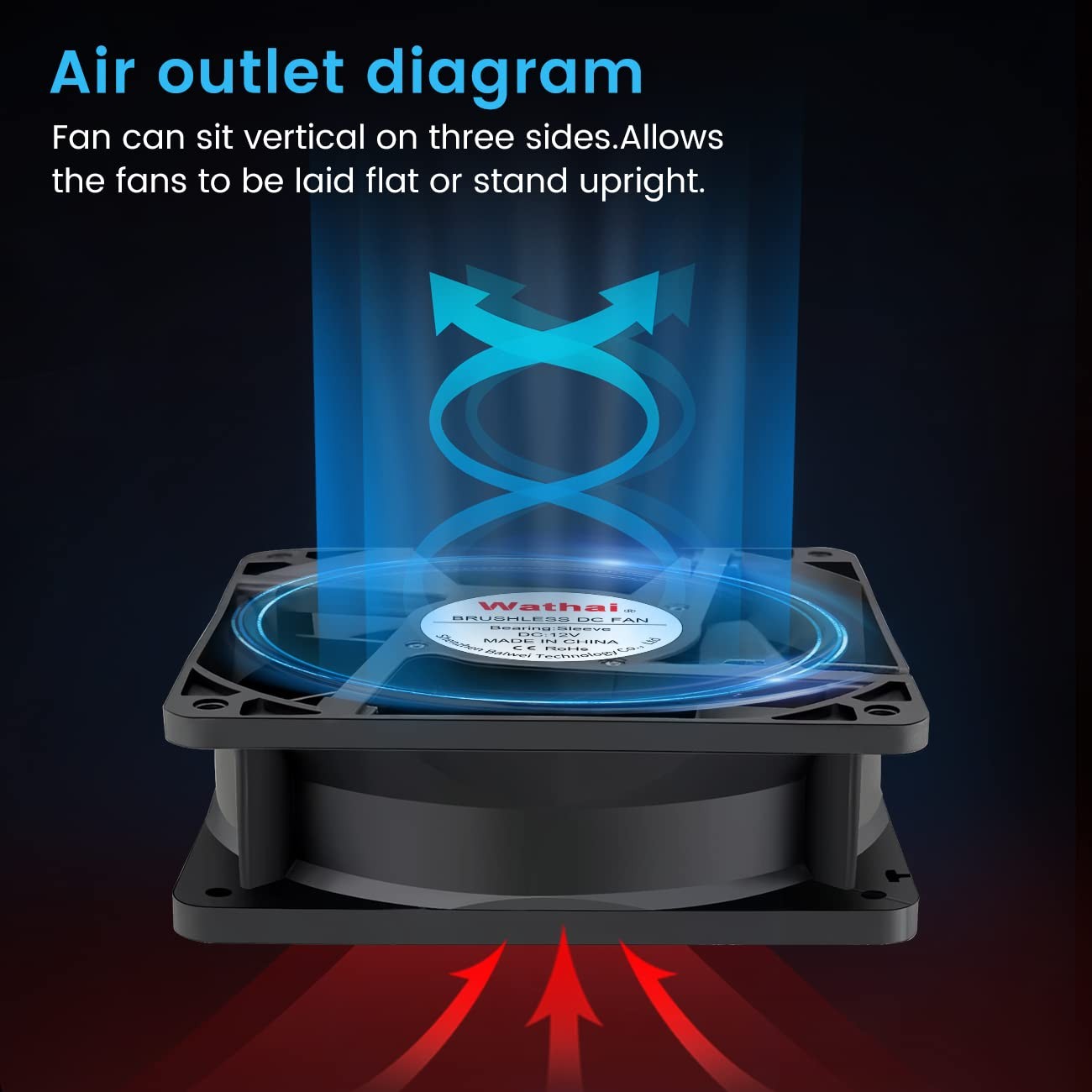 2Pin 120mm x 38mm Brushless Cooling Case Fan 12V 2pin DC High Airflow Cooler Fan